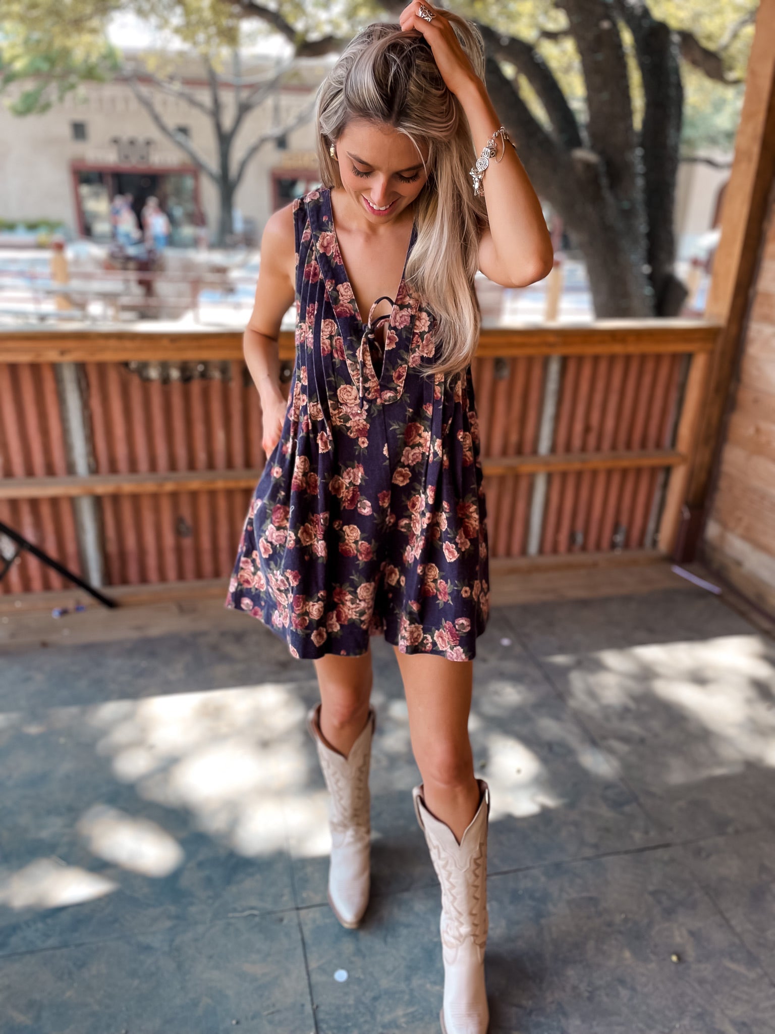 Lacy's Garden Floral Romper