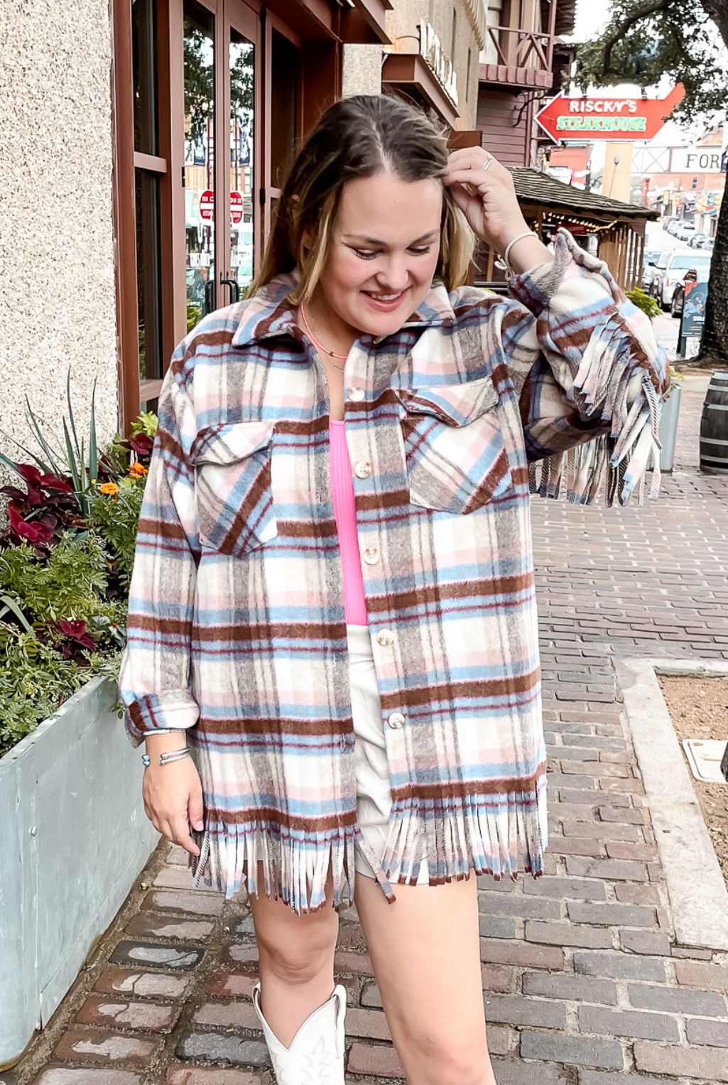 Landon Gingham Dress - Mauve