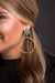 Turquoise Dotted Hoop Earring - Gold - Tucker Brown