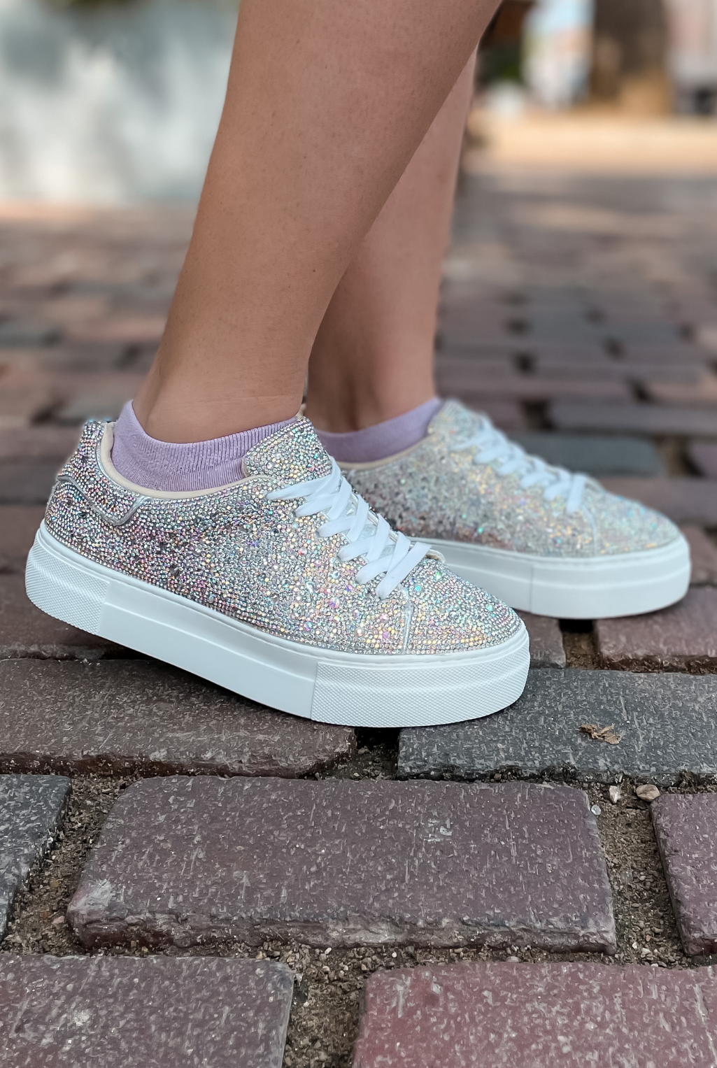 Sidny Sparkle Sneaker - Silver
