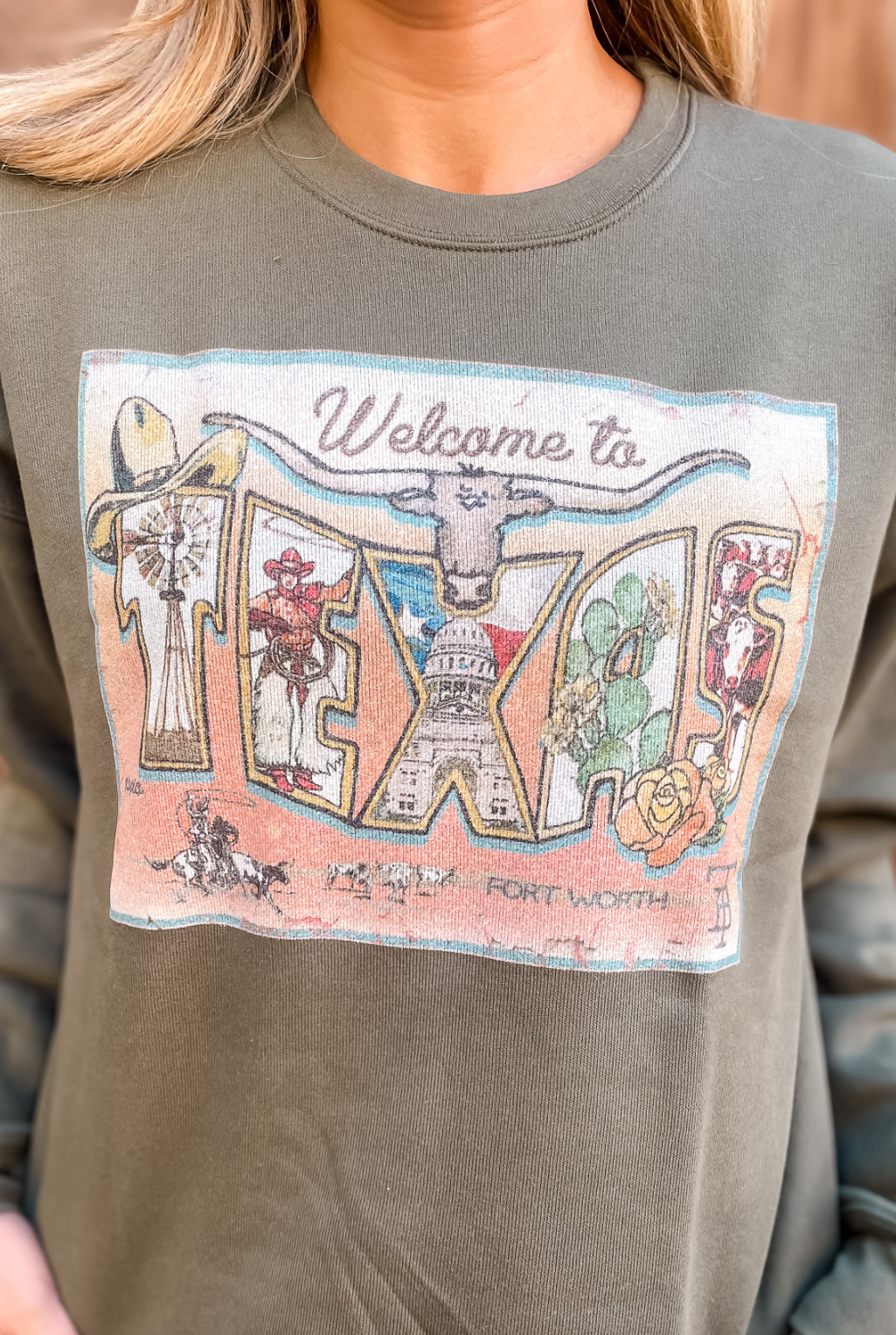 Texas Postcard Sweatshirt