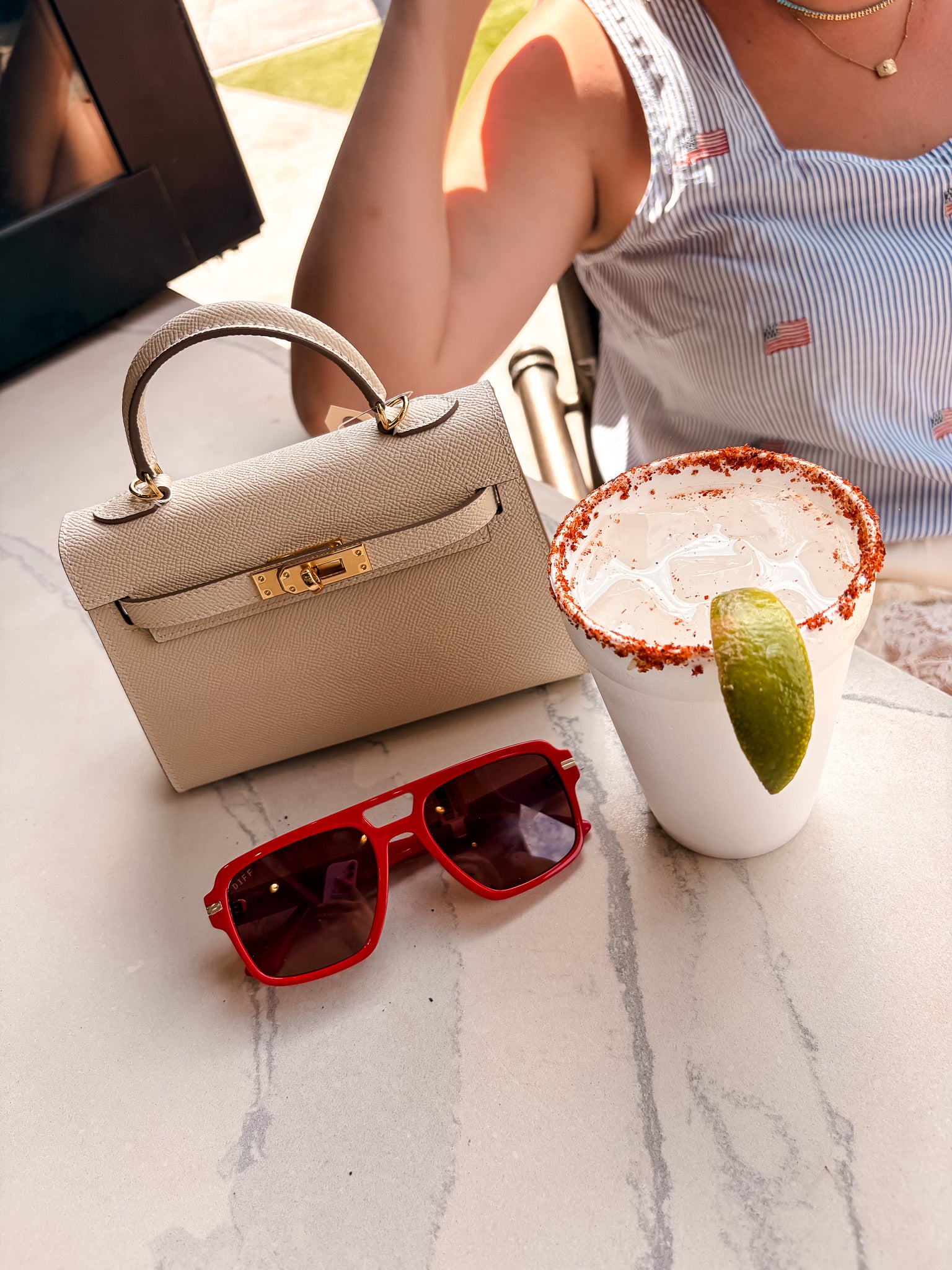 Jana Leather Satchel Bag - Cream