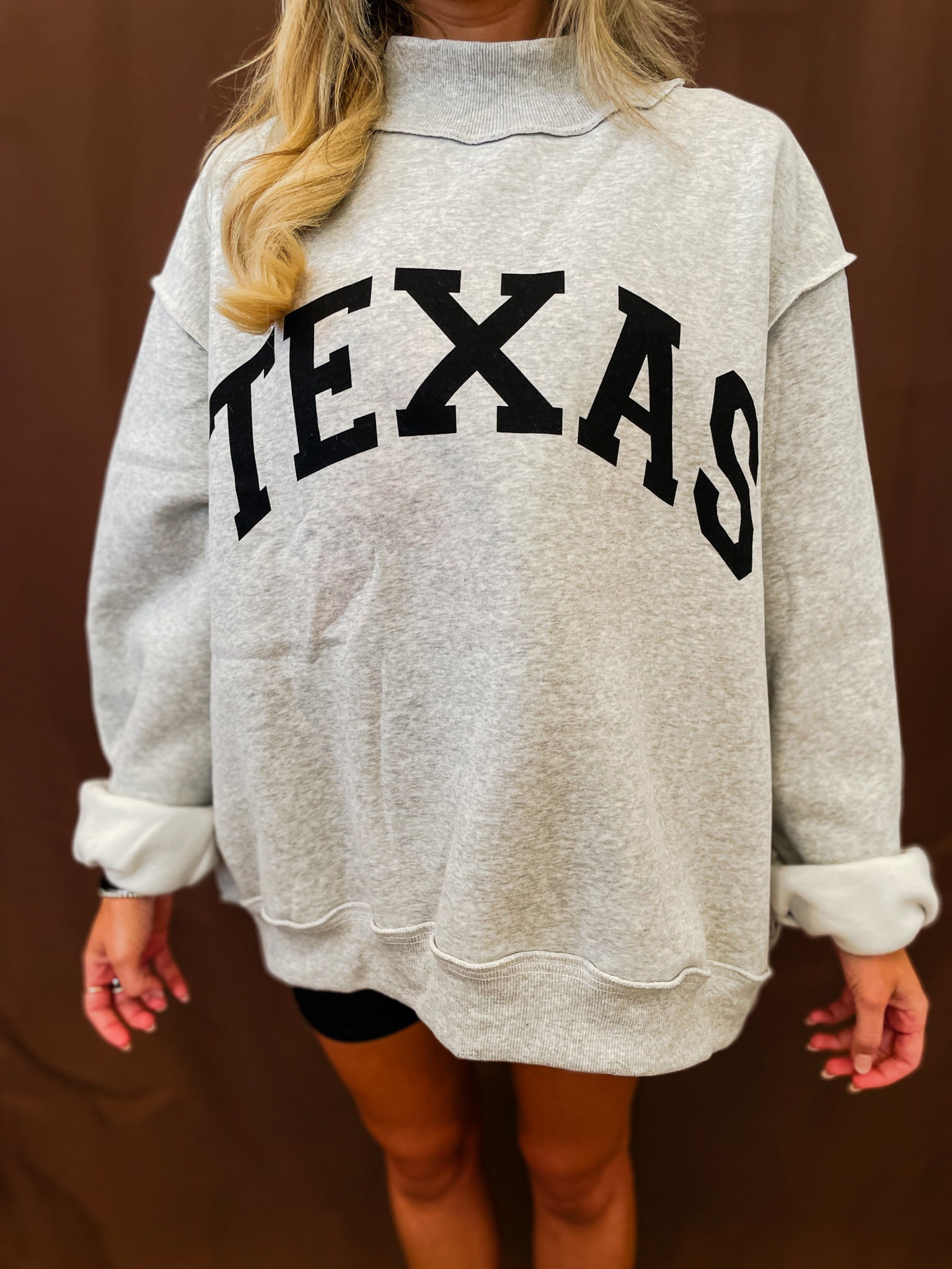 Texas Mock Neck Sweatshirt