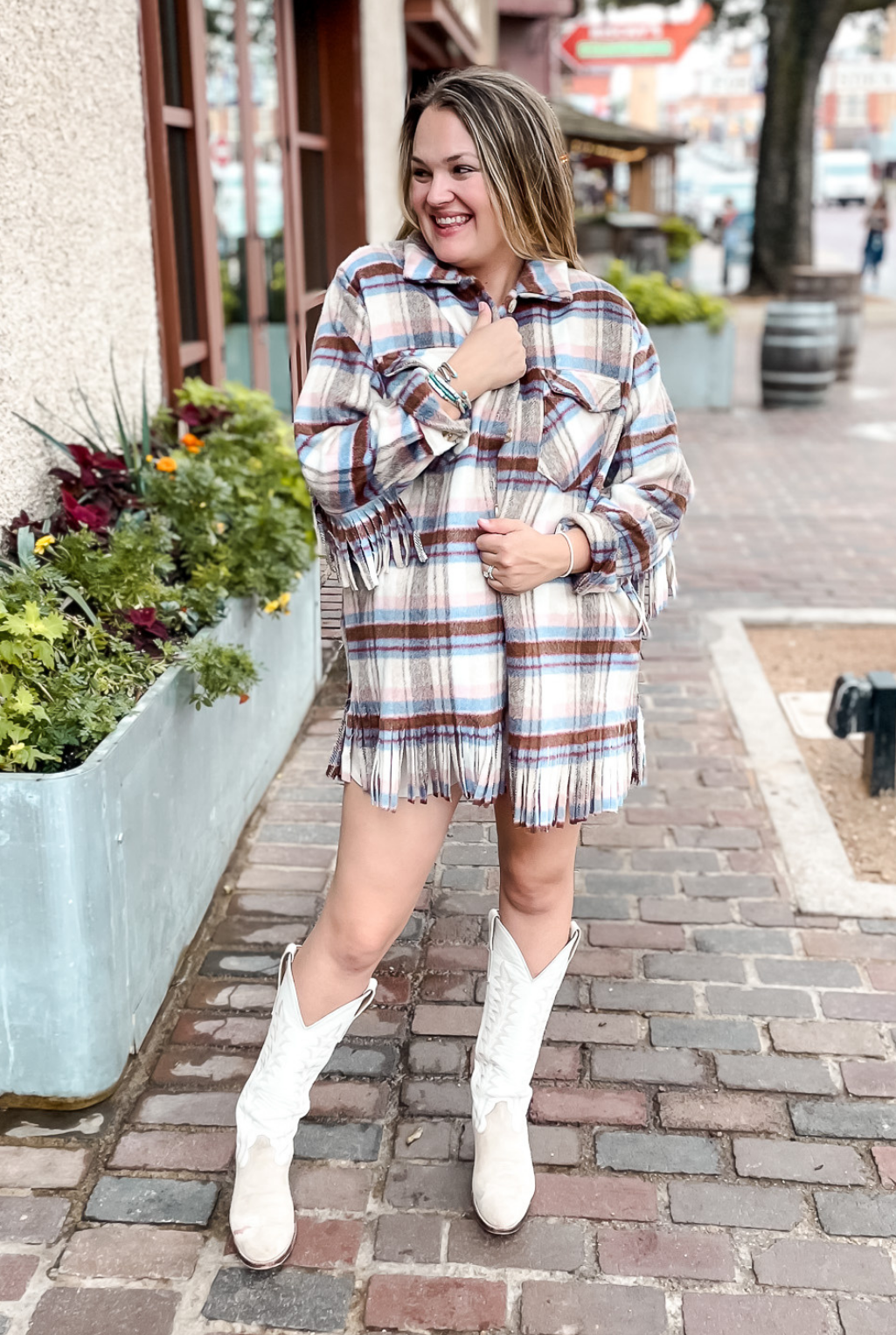 Landon Gingham Dress - Mauve