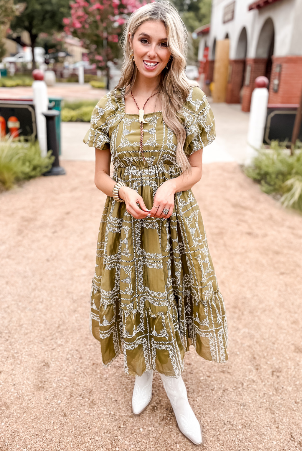 Fields Of Green Eyelet Dress