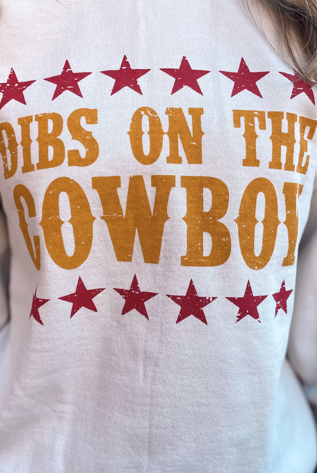 Dibs On Cowboy Sweatshirt - Sand