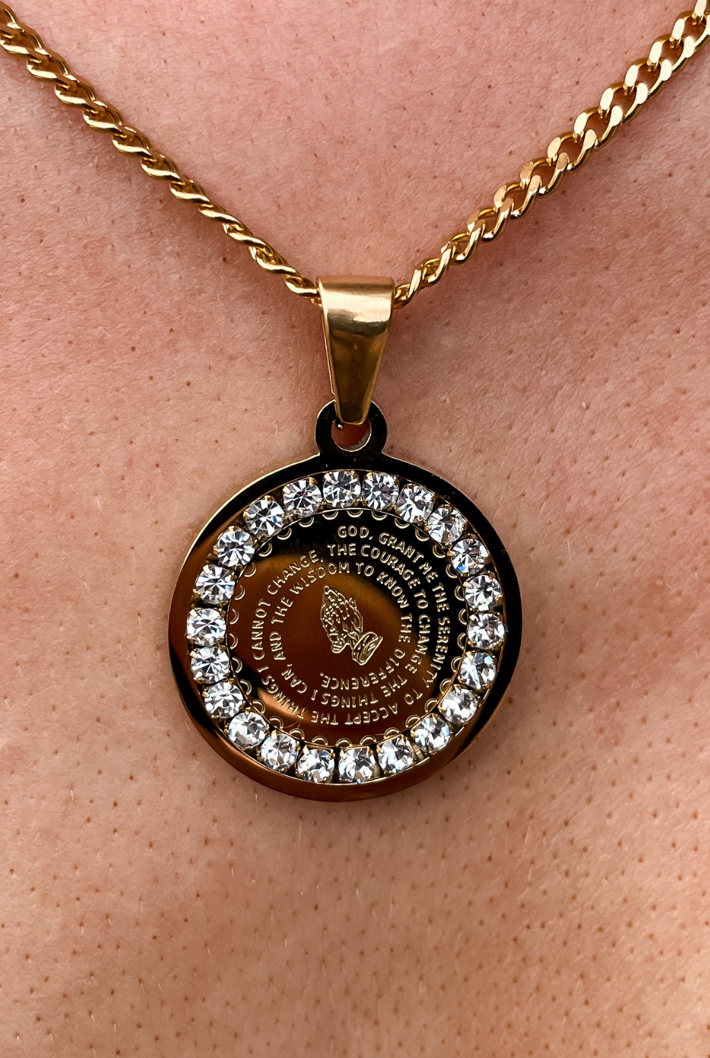 Prayer Warrior Necklace Gold - 28in