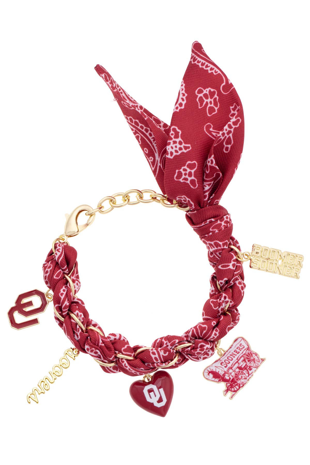 Sooners Bandana Charm Bracelet