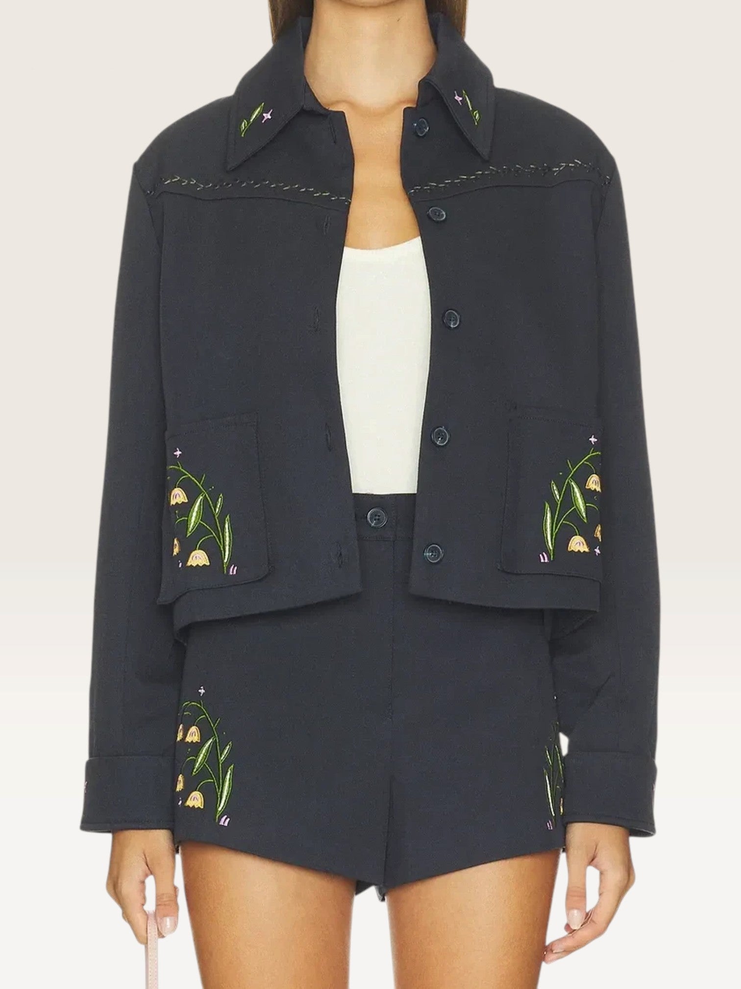 Jalen Floral Embroidered Jacket