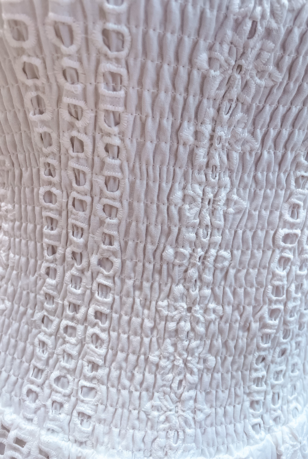 Eyelet Love Tube Dress - White - Tucker Brown