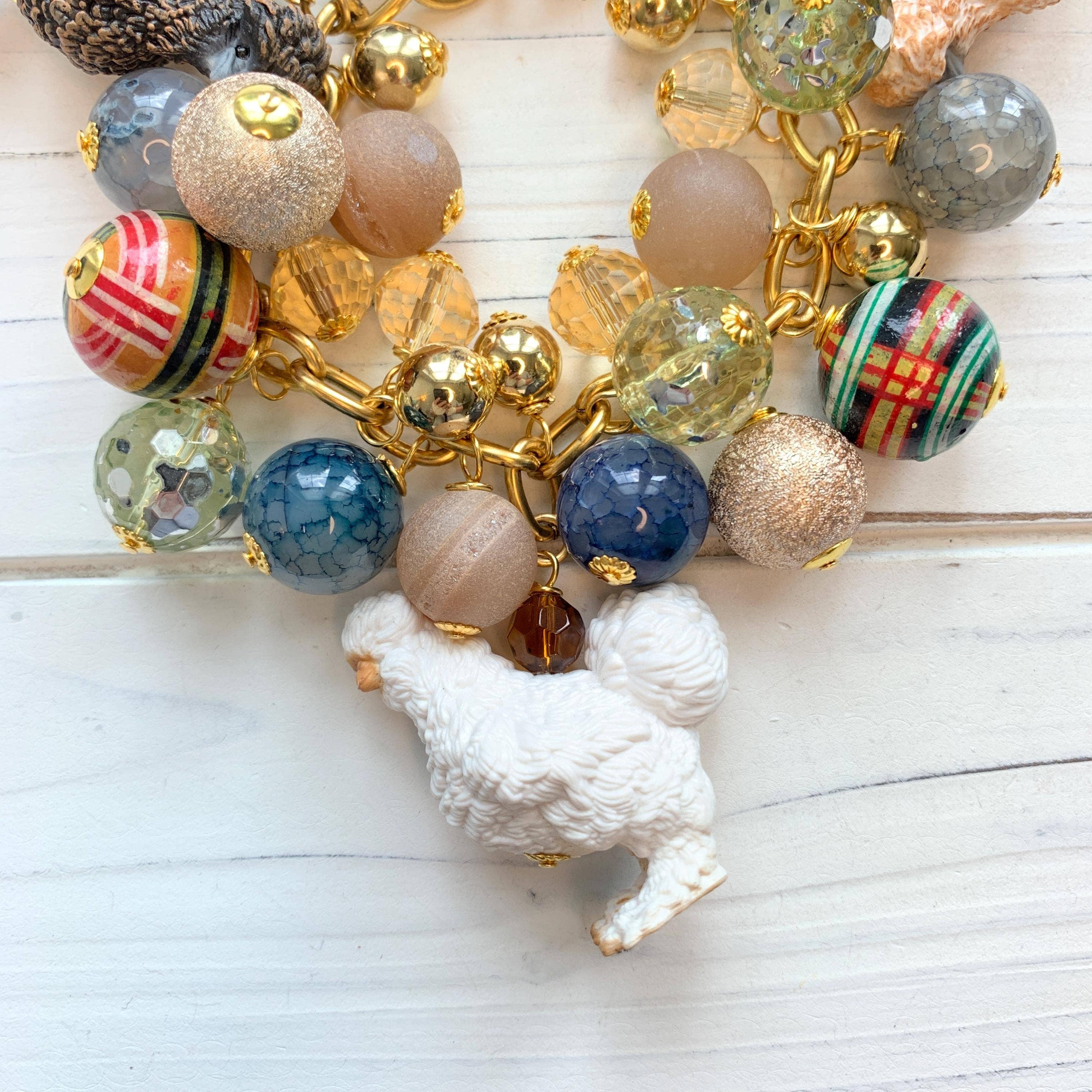 Silkie Chicken Charm Bracelet