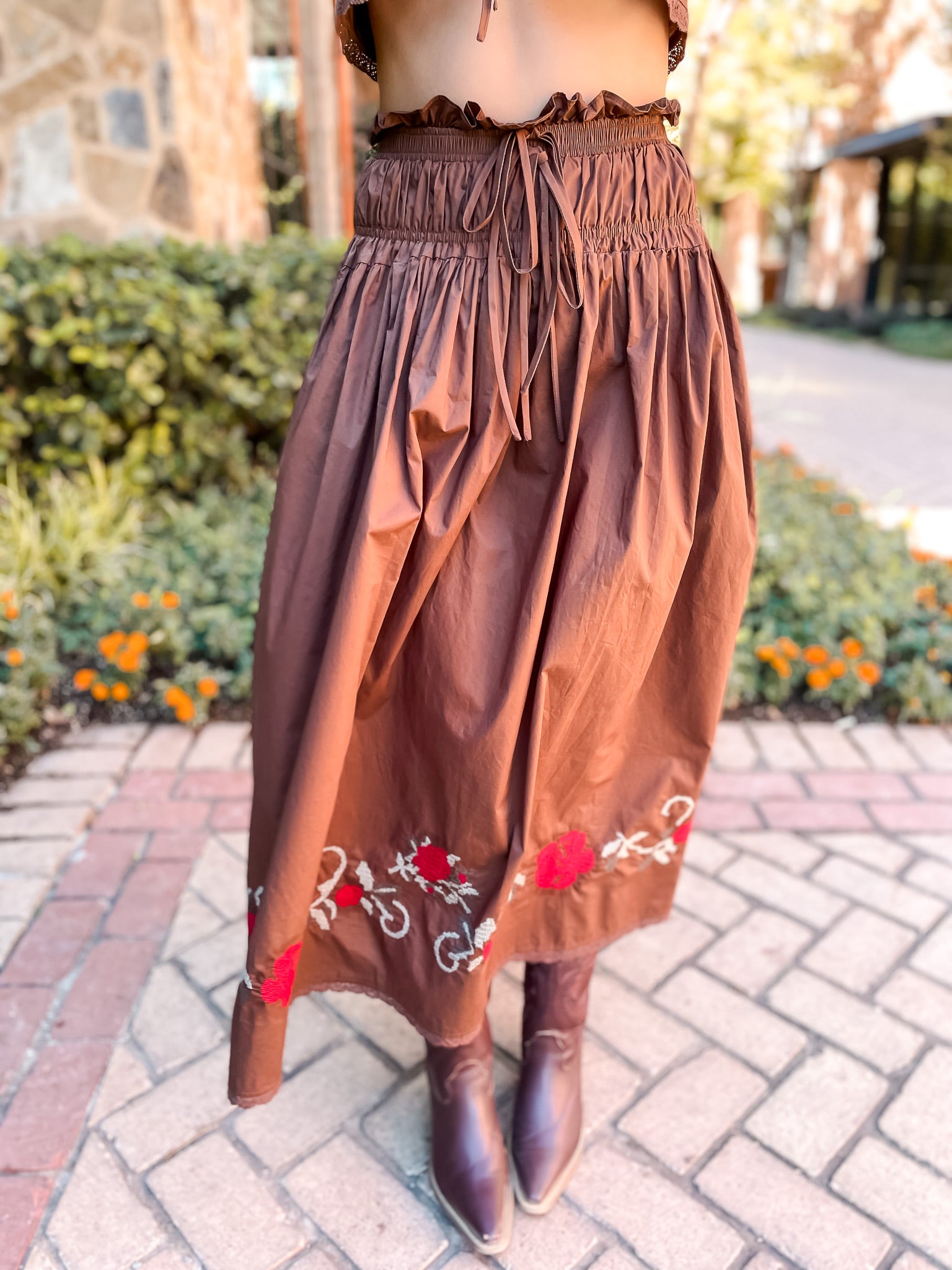 Chocolate + Roses Embroidered Set