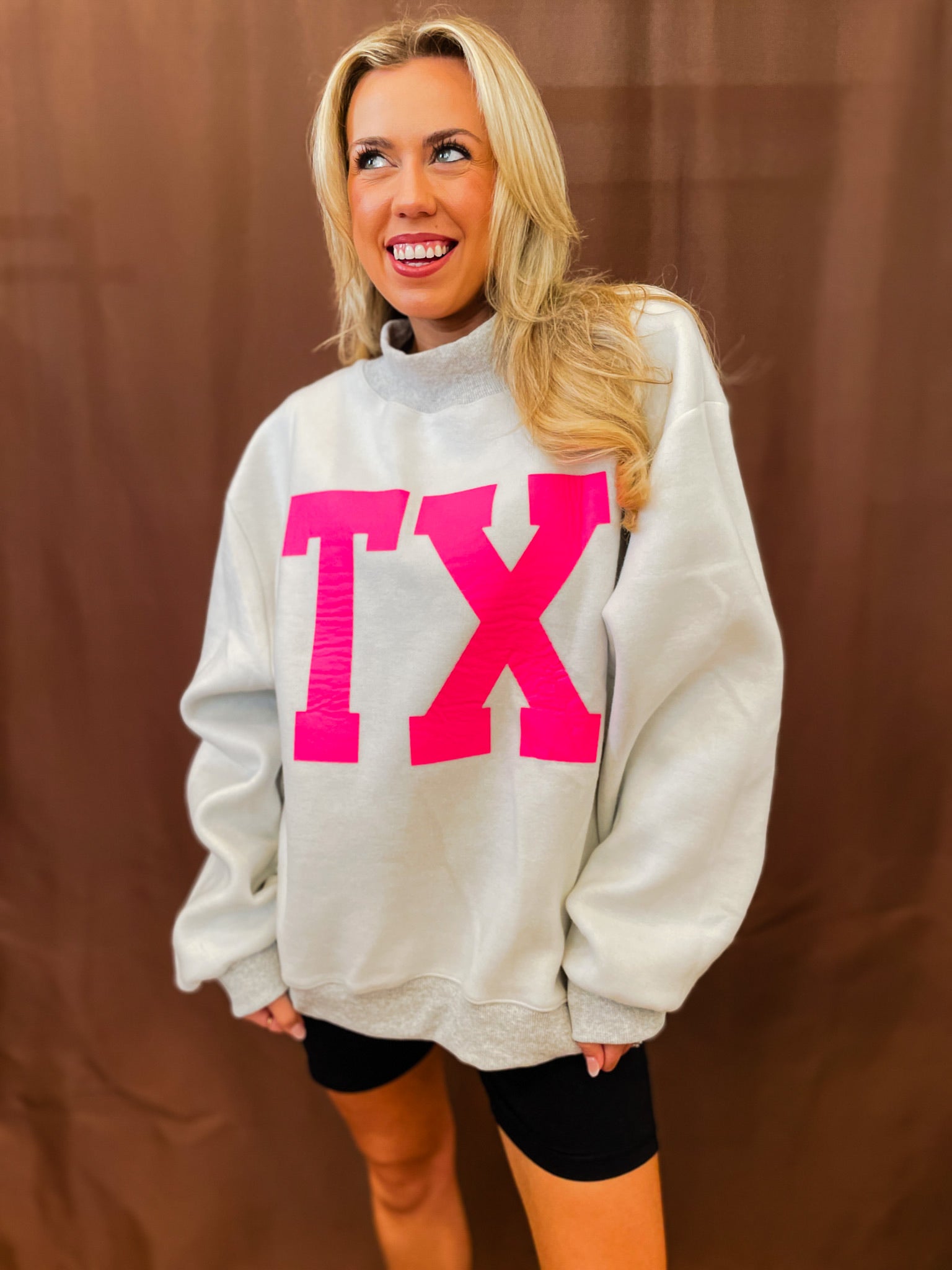 Texas Mock Neck Sweatshirt