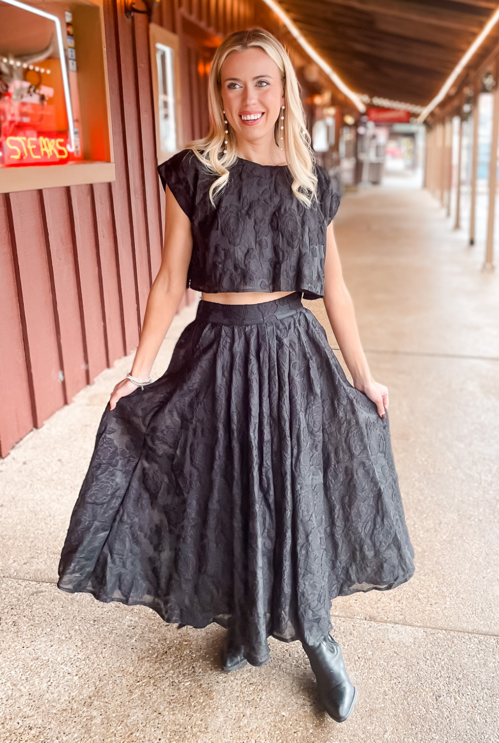 Doubly Damask Set - Black