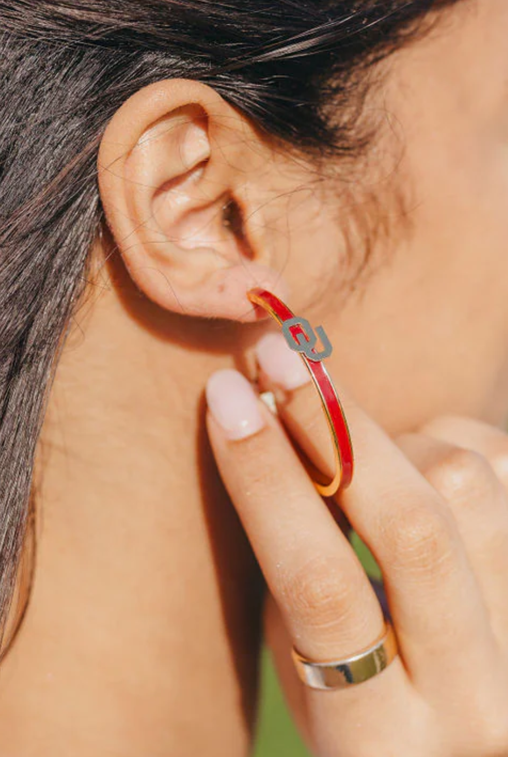 Oklahoma Hoop Earring