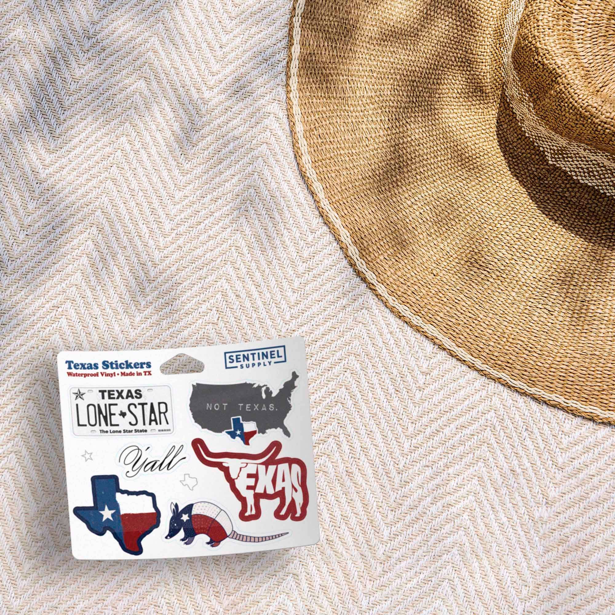 Texas Set Of Six Sticker - Tucker Brown