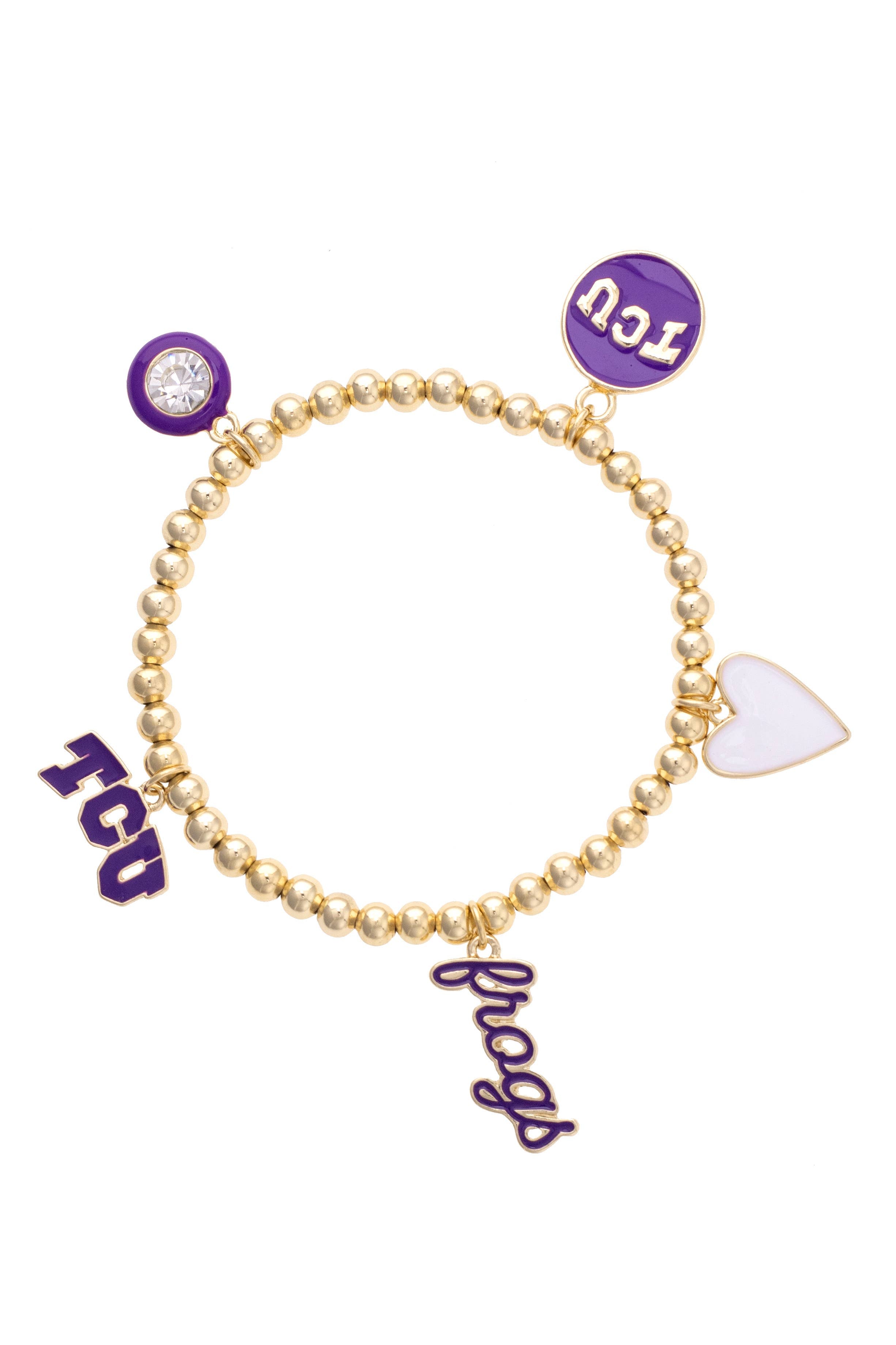 TCU Charm Stretch Bracelet