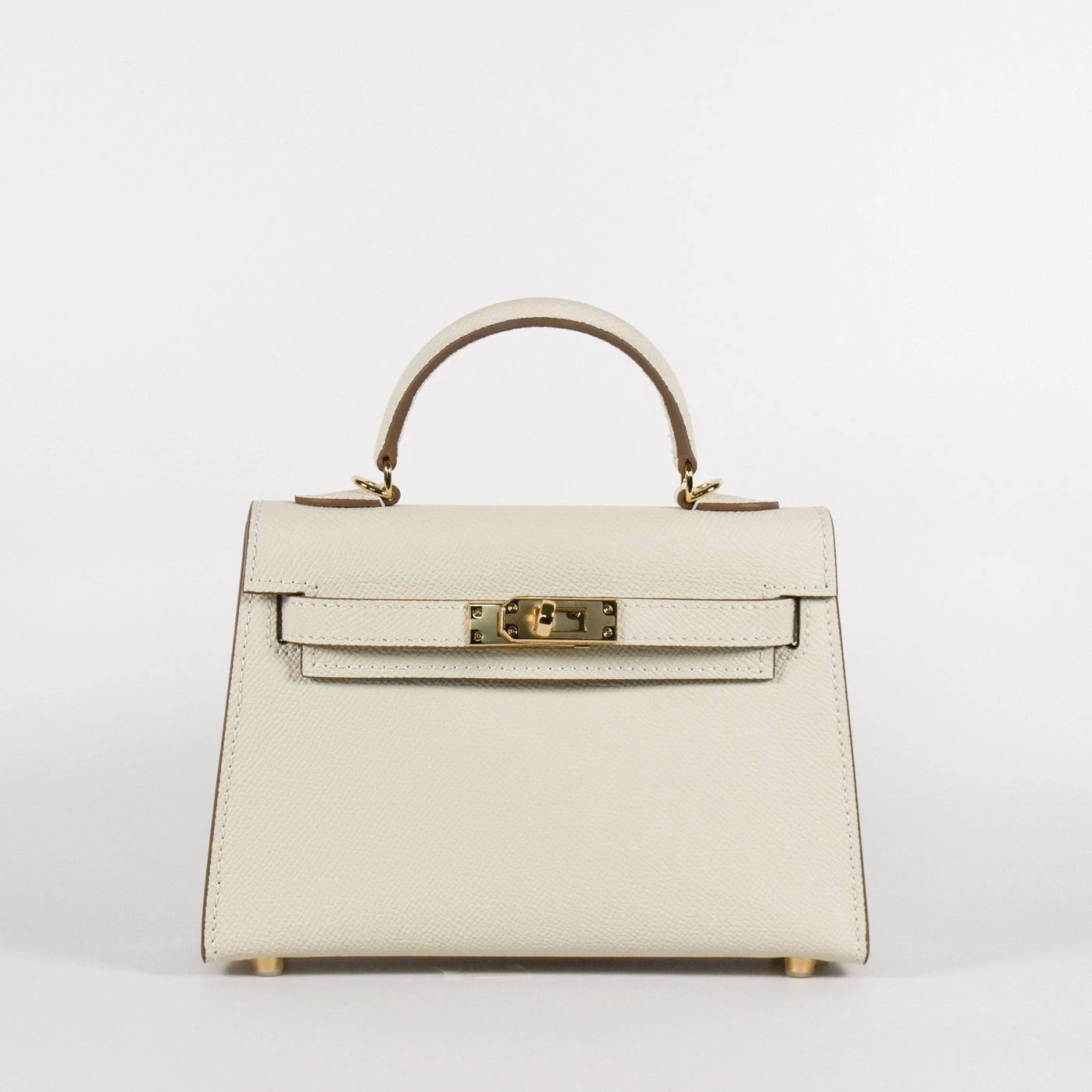 Jana Leather Satchel Bag - Cream