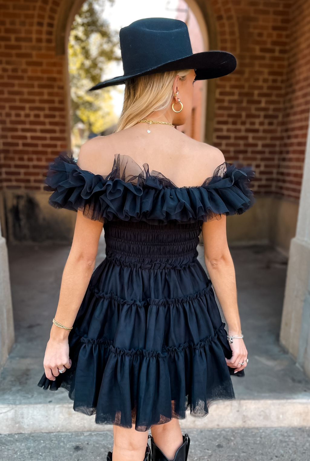 Tulle Ruffle Dress