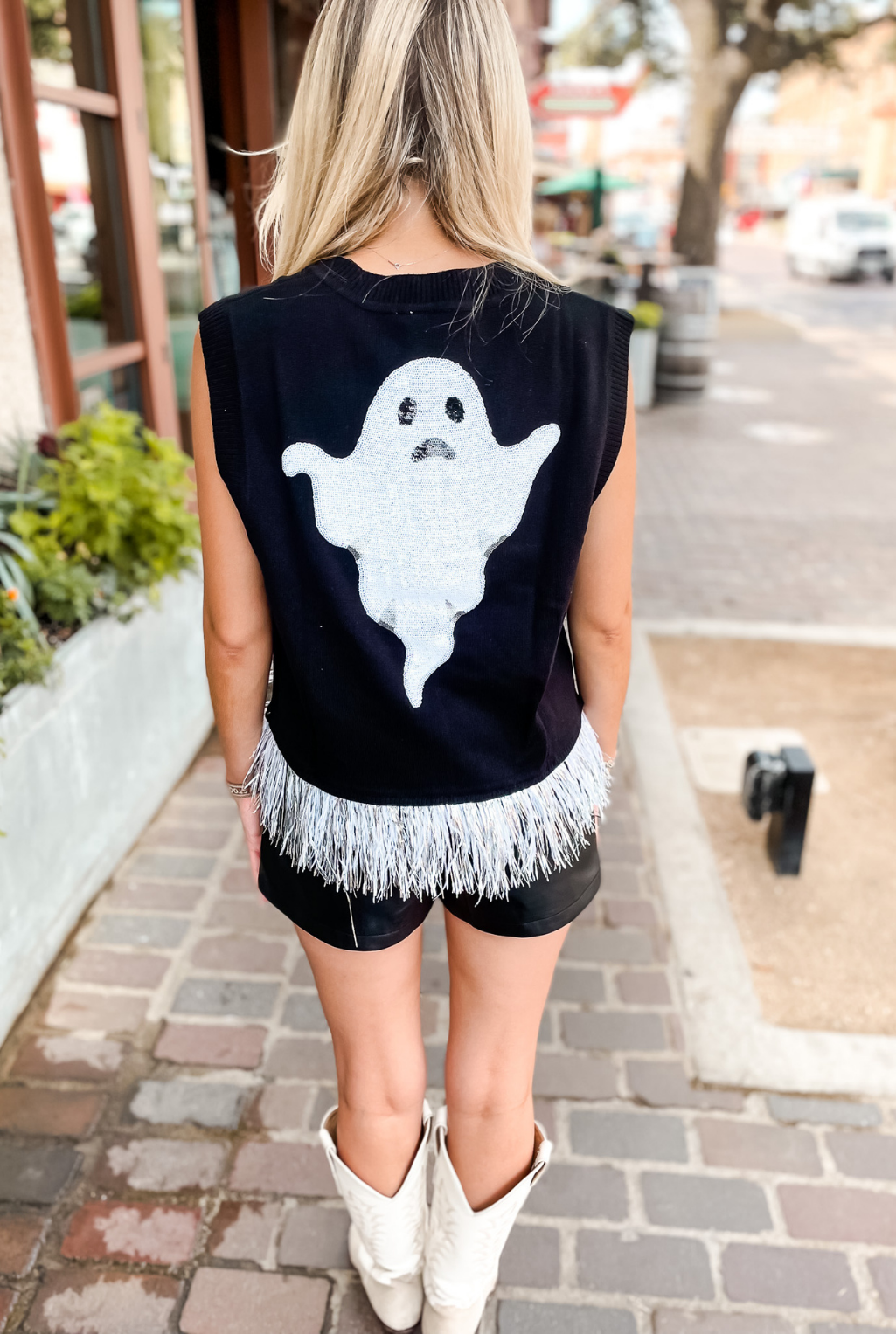 ZZZ Spooky + Sparkly Sweater Tank - Tucker Brown