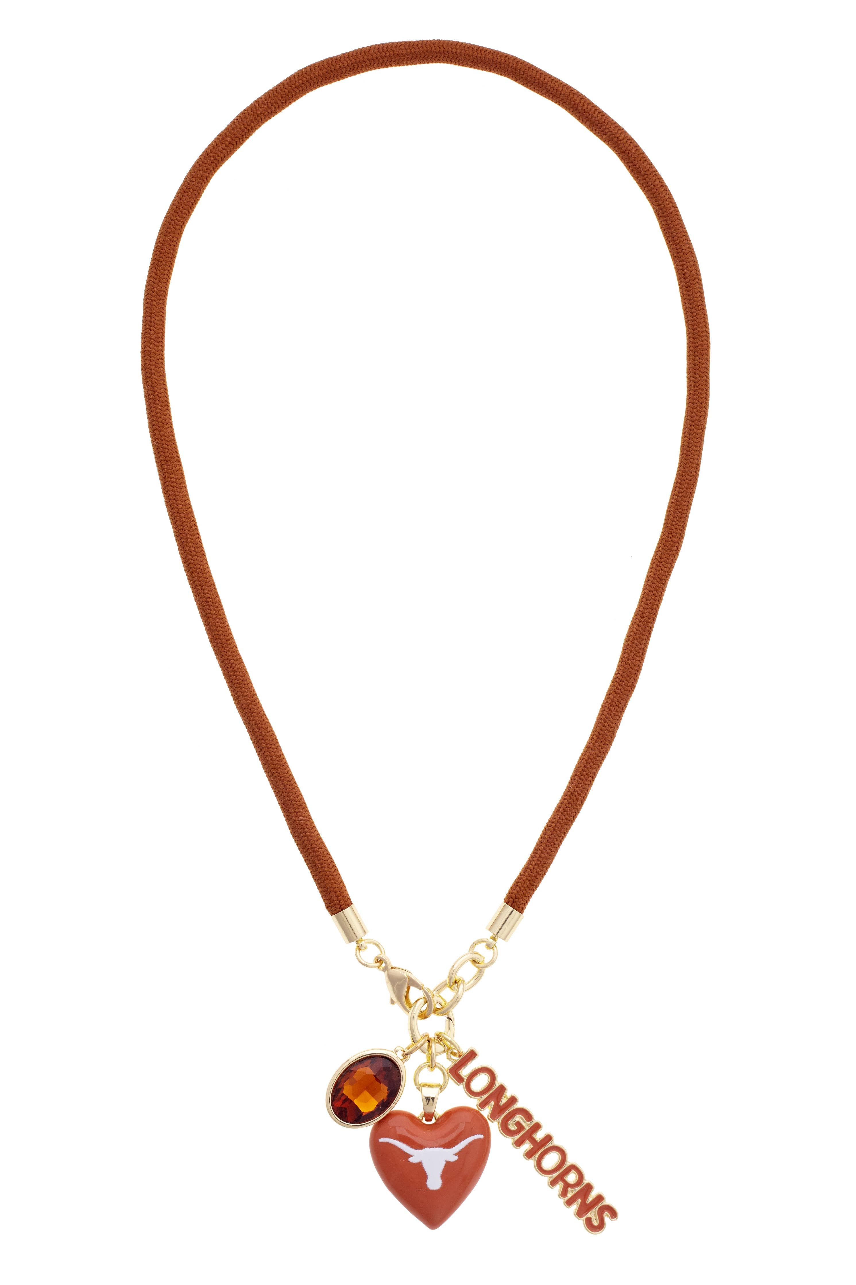 Texas Longhorns Heart Necklace