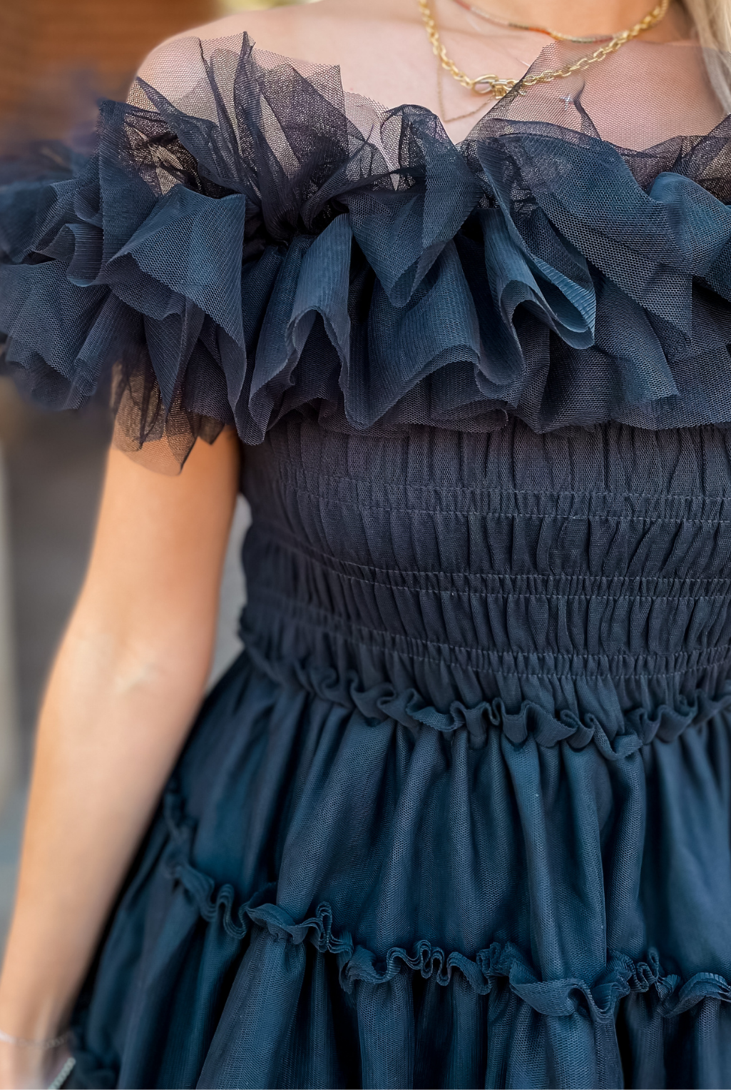 Tulle Ruffle Dress