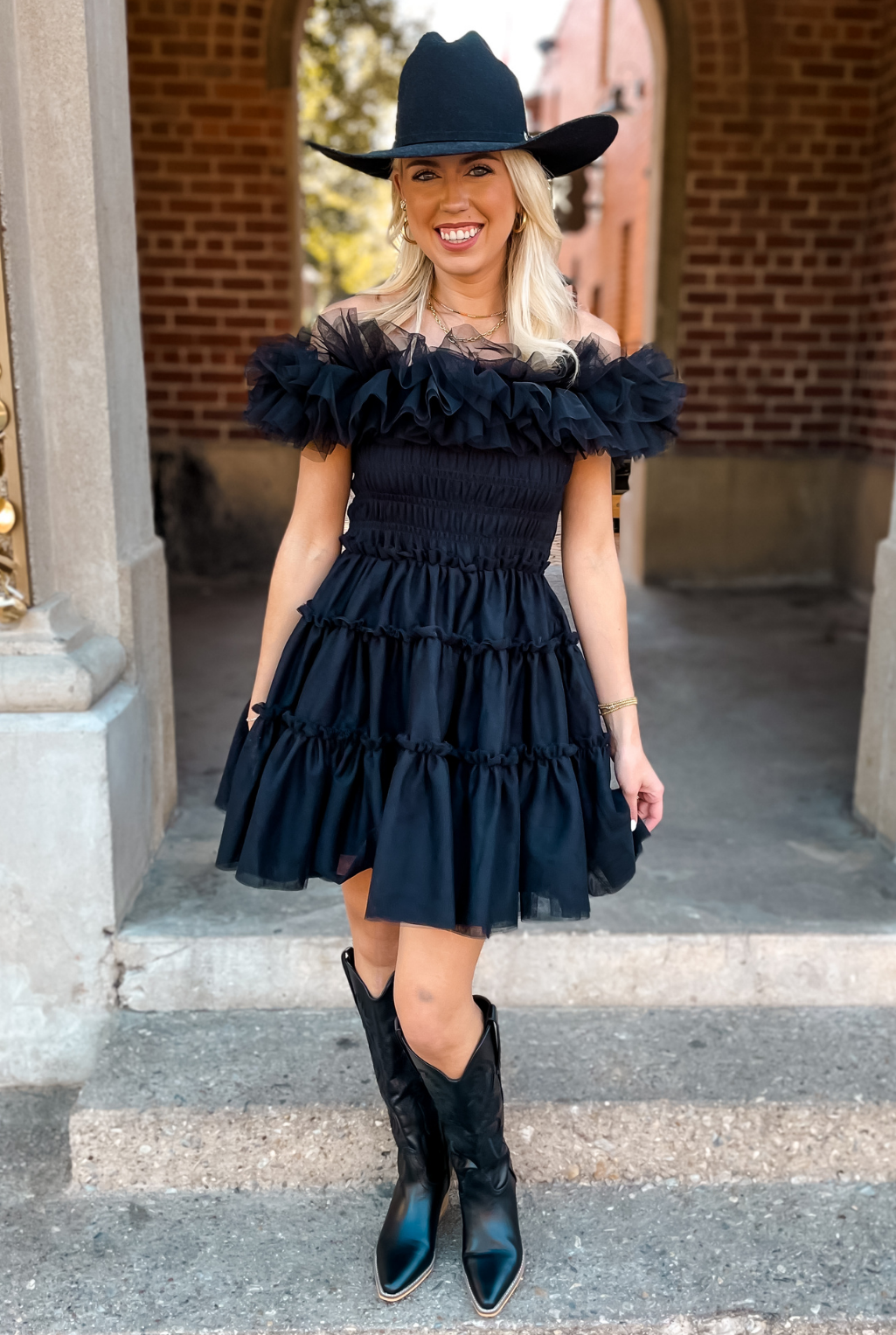 Tulle Ruffle Dress