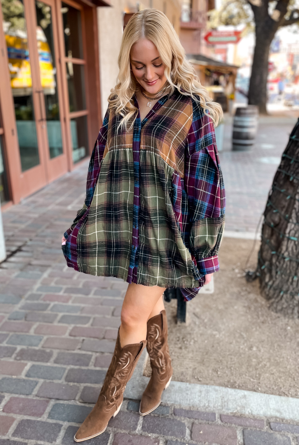 Thankful Flannel Dress