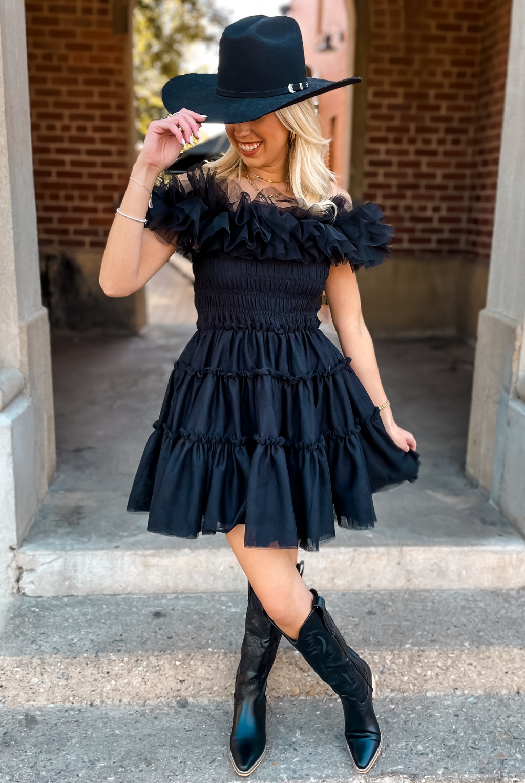 Tulle Ruffle Dress