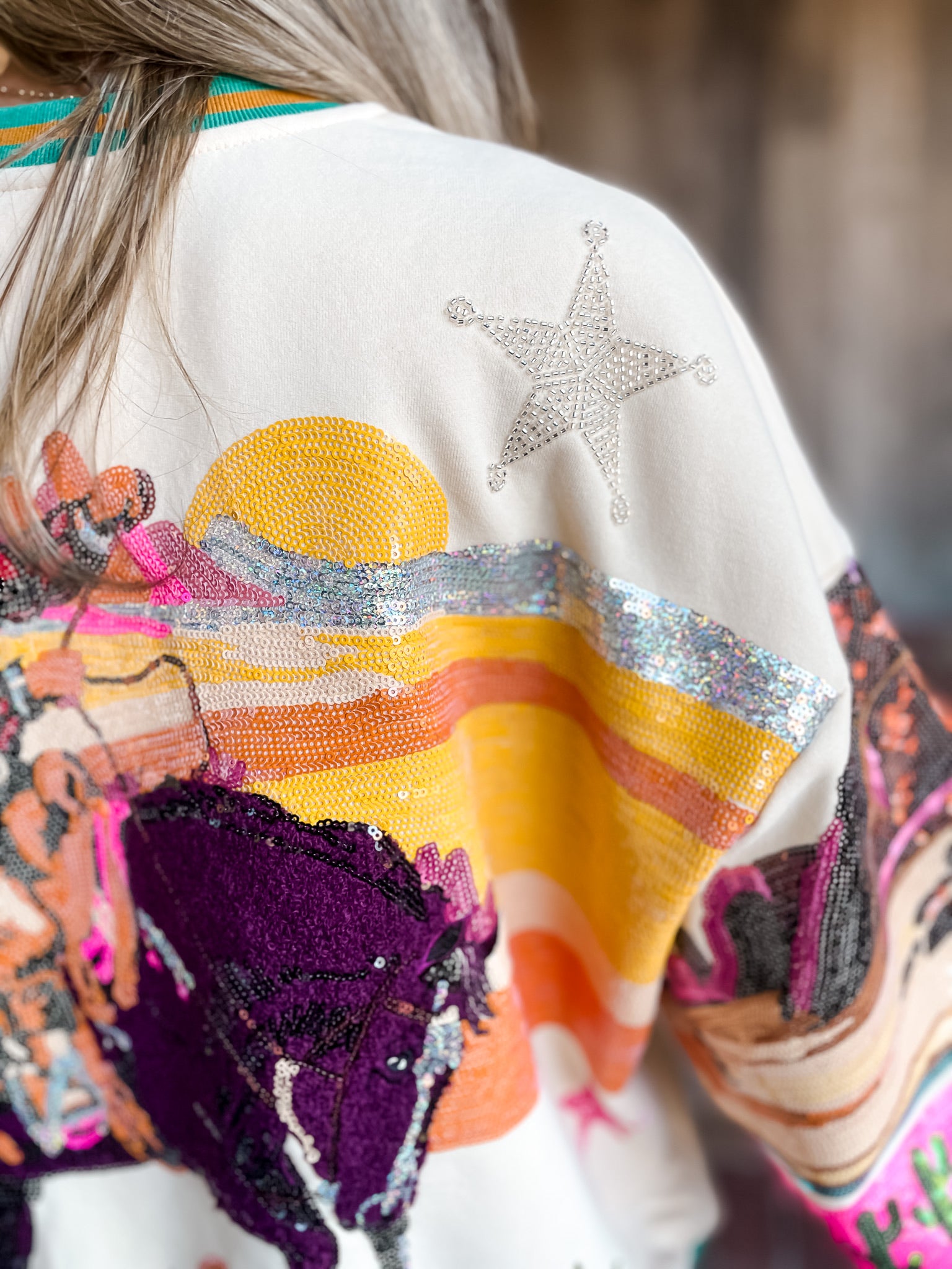 Vintage Cowboy Santa Sweater