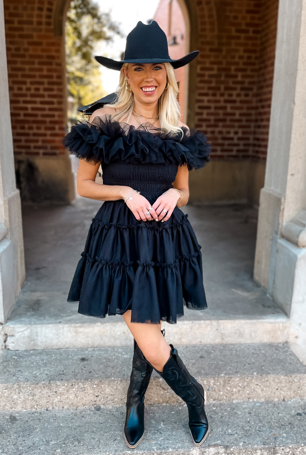 Tulle Ruffle Dress