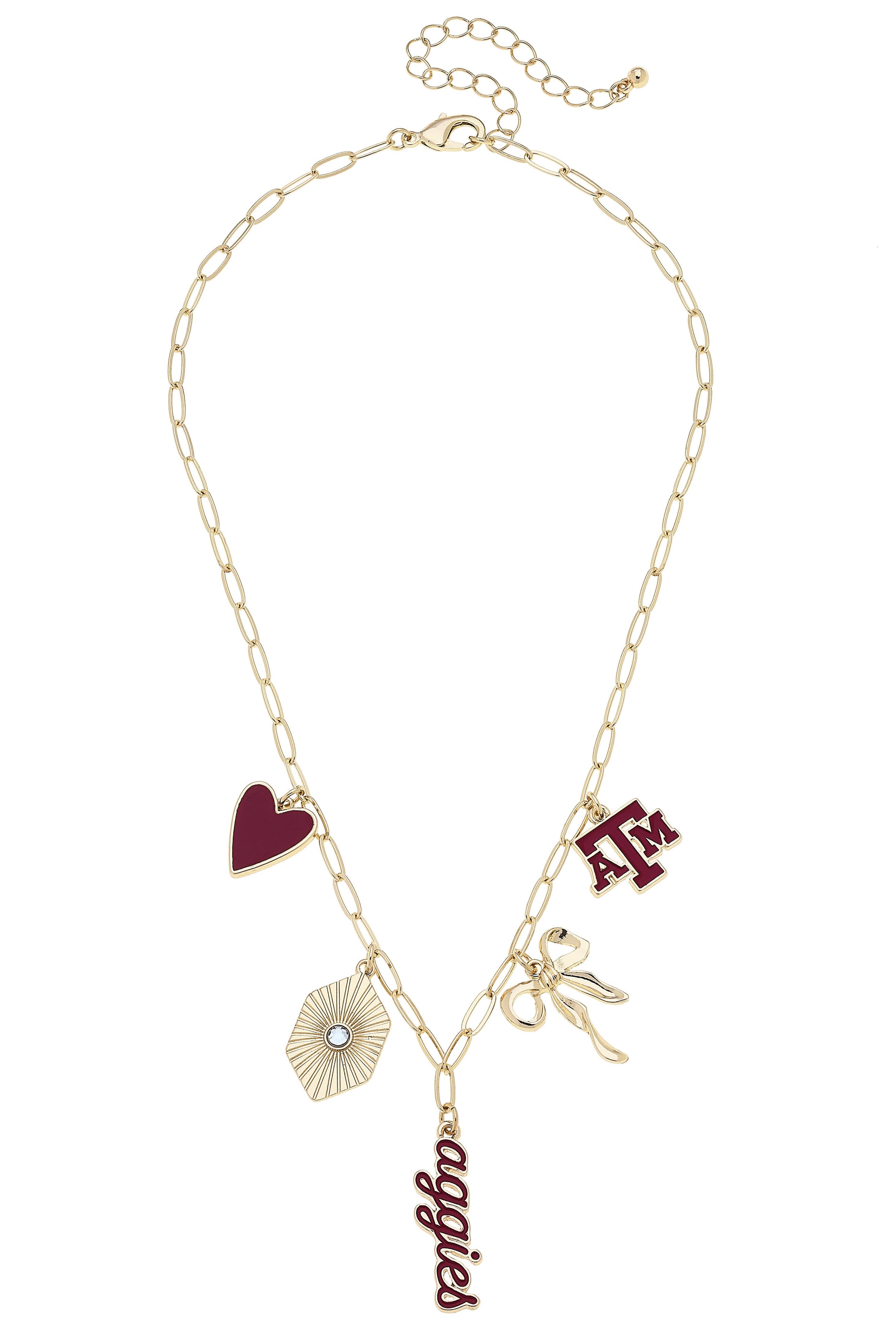 Texas A&M Aggies Paper Clip Charm Necklace