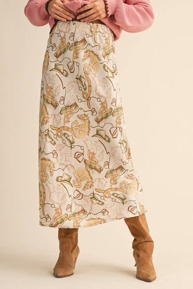Tack Room Skirt - Ivory - Tucker Brown