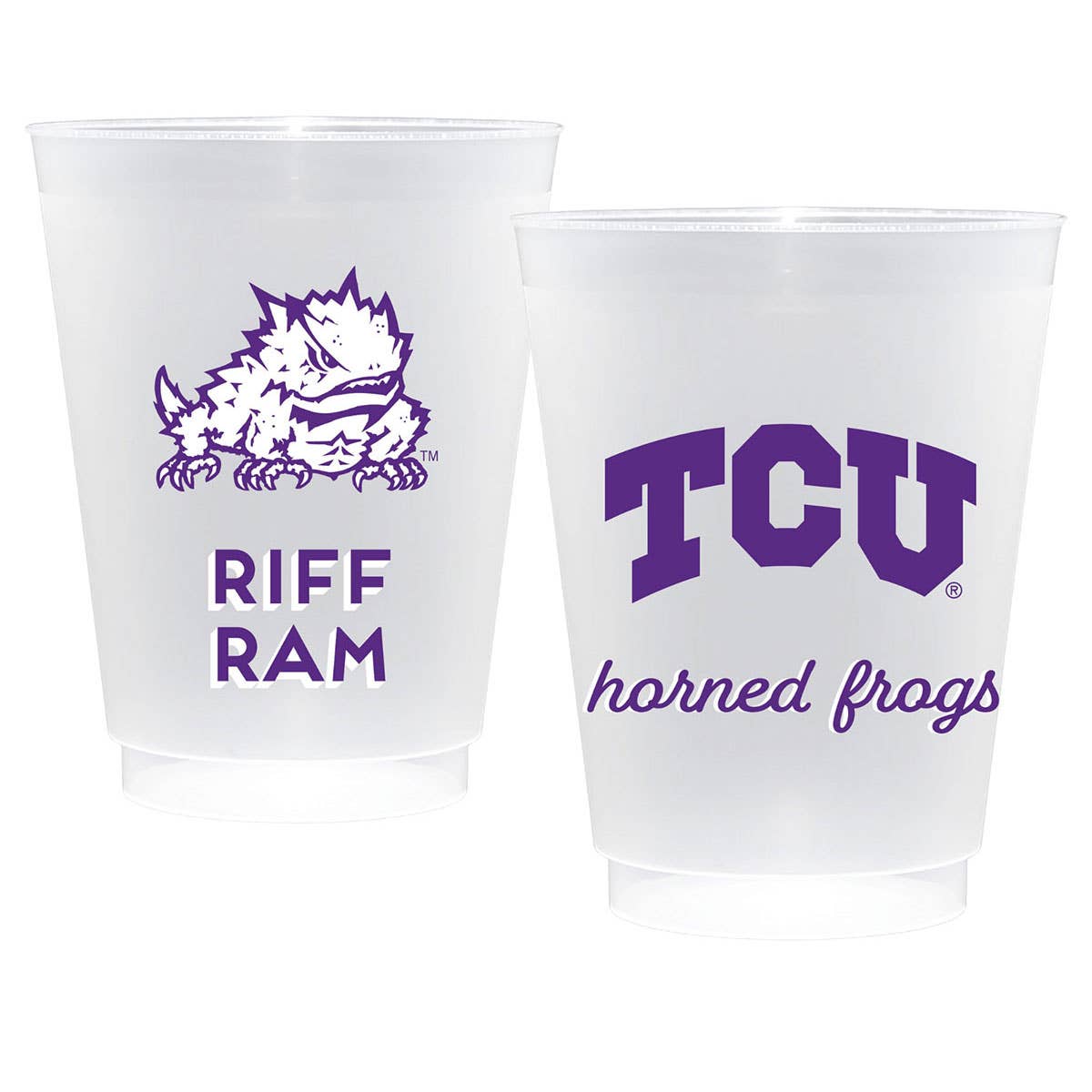 TCU Horned Frogs  Plastic Cup Set Of 10