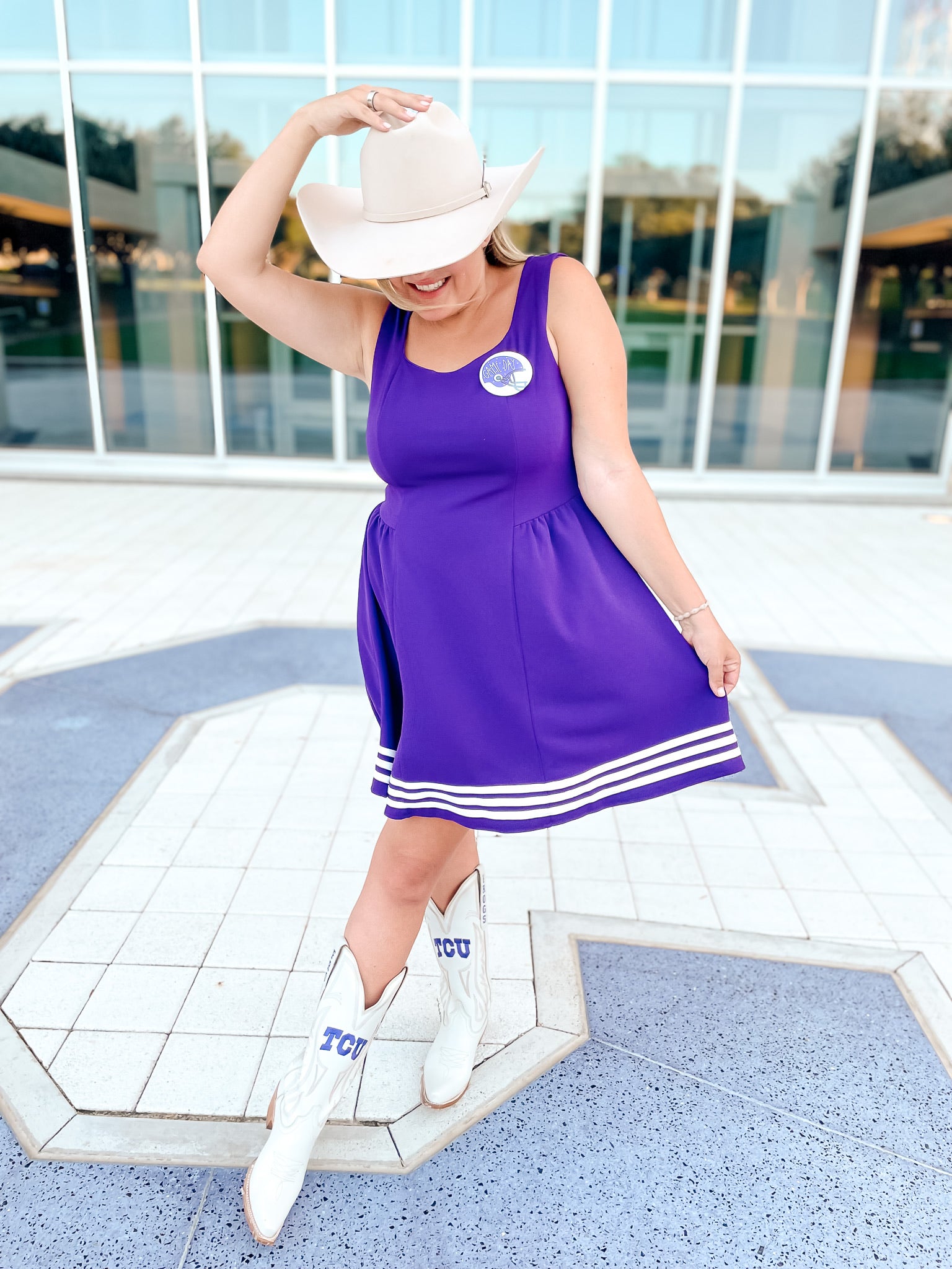 Square Neck Game Day Dress