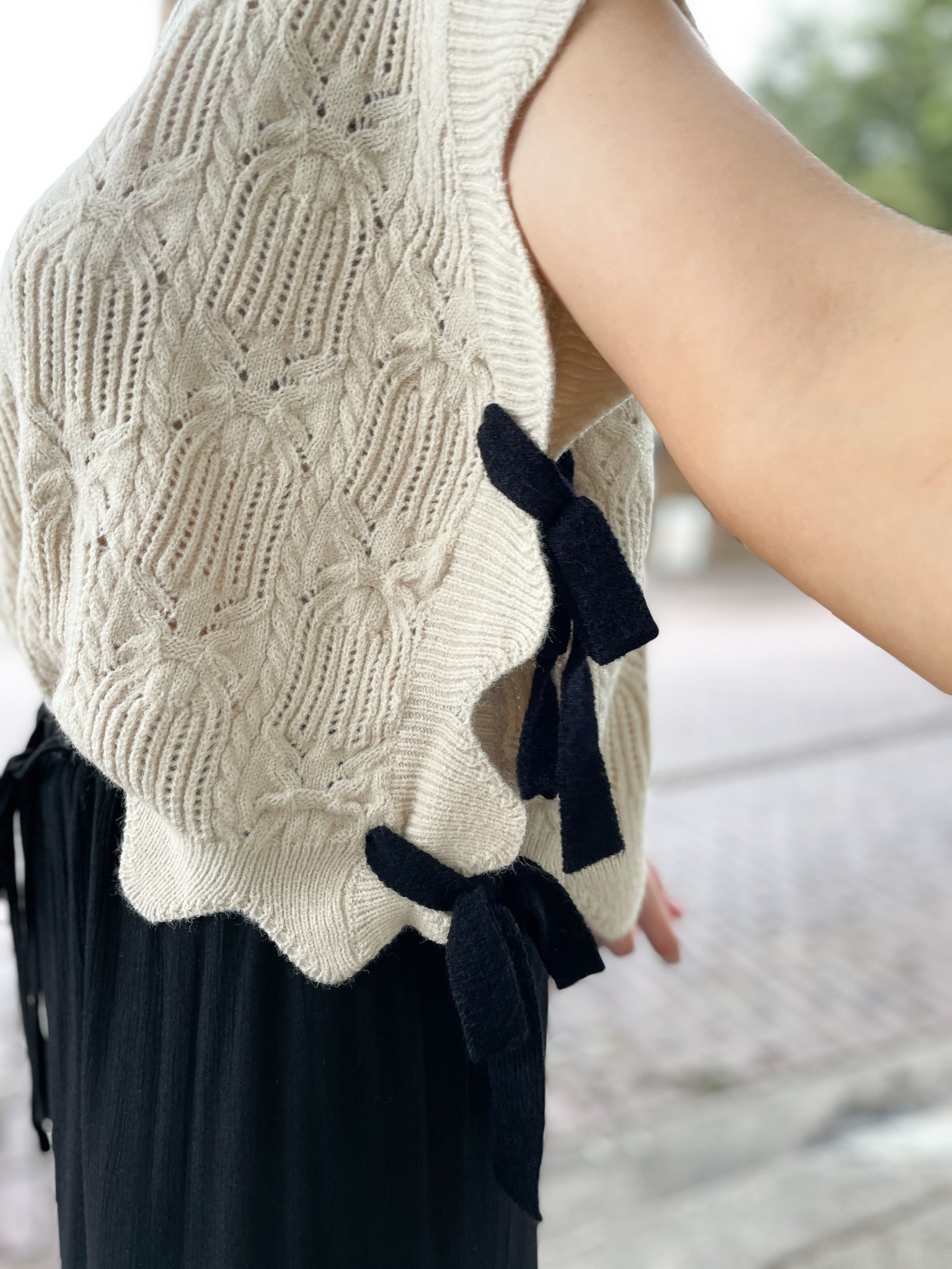 It's A Tie Sweater - Cream