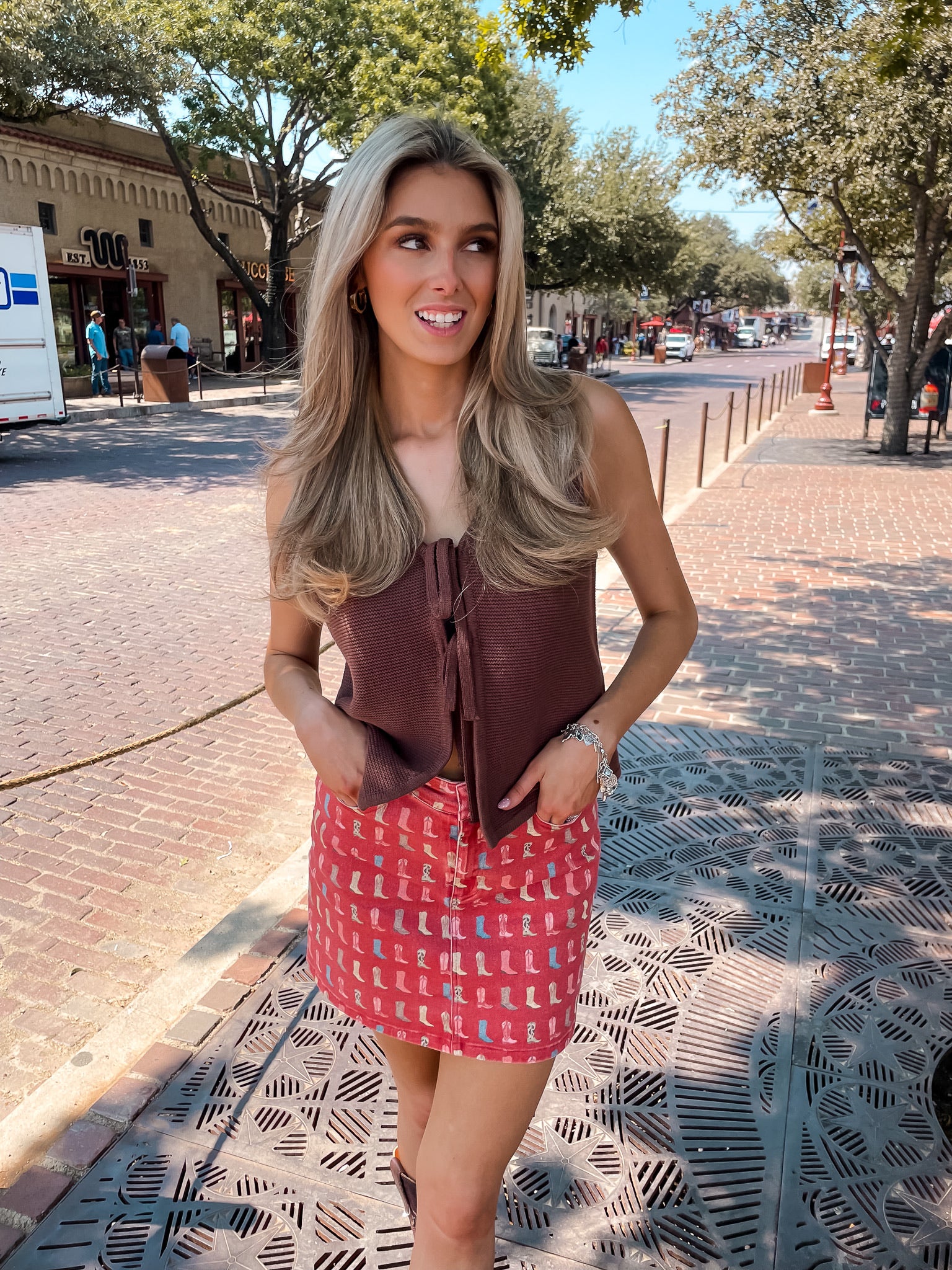 Tied Together Sweater Vest - Brown