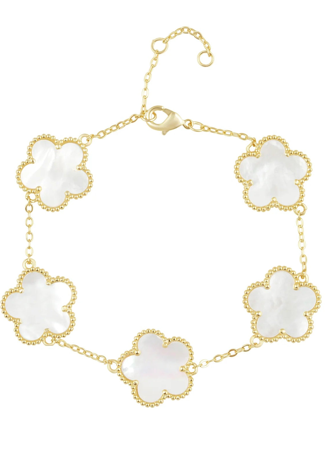 Adeline Clover Bracelet - Pearl