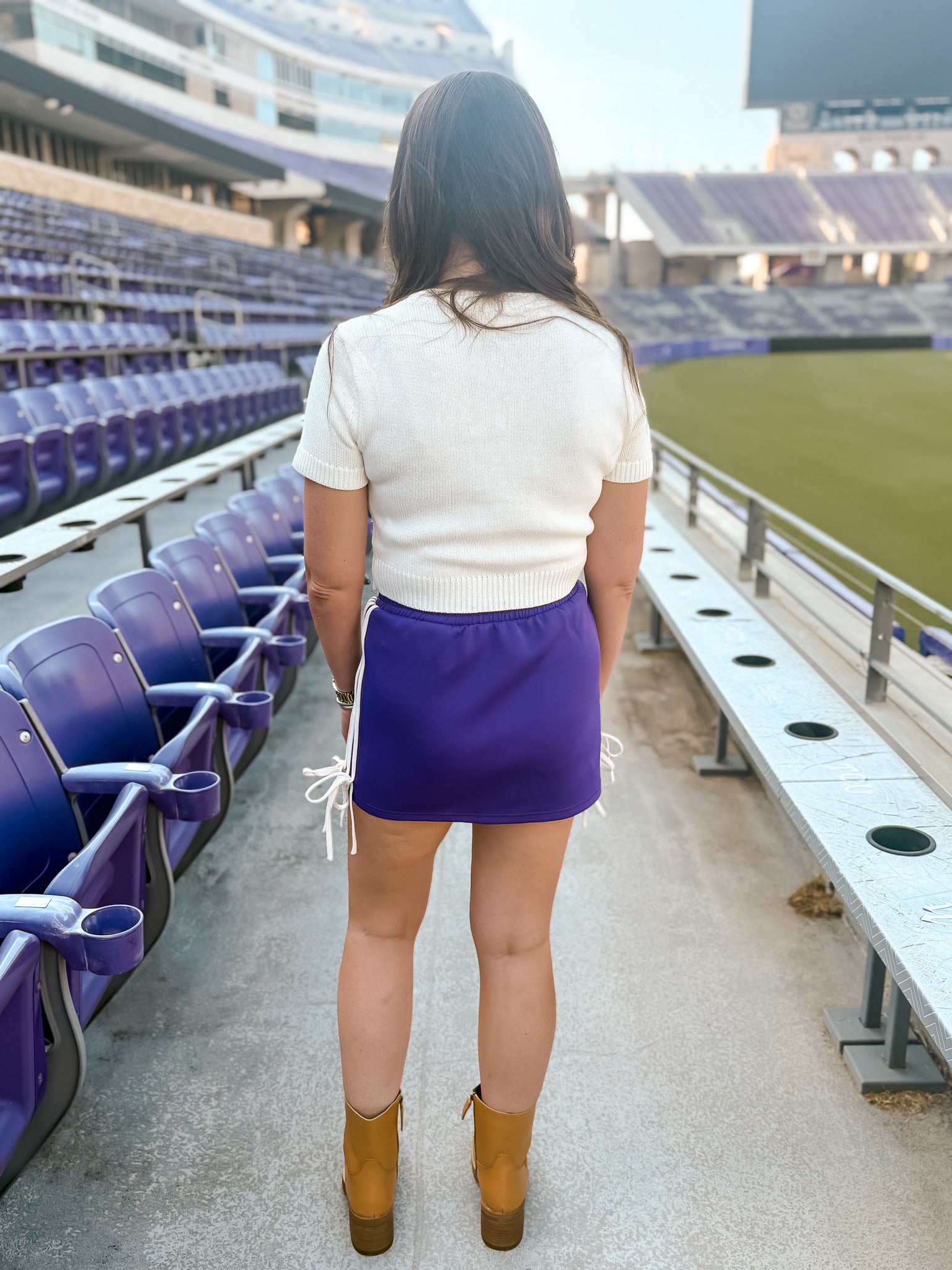 Track It Down Skirt - Purple