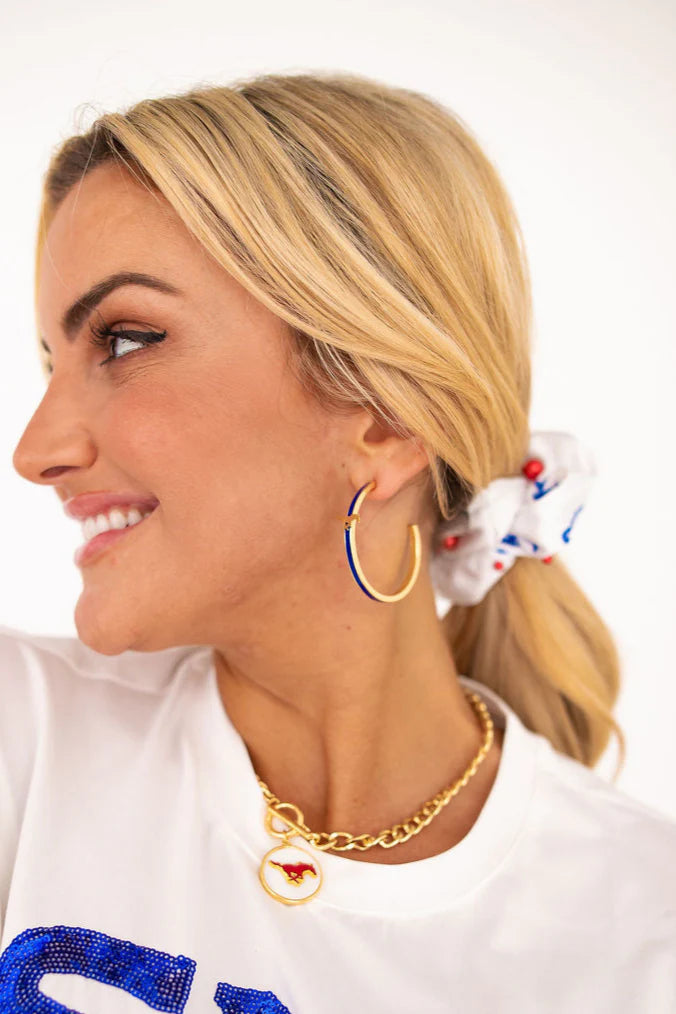 SMU Hoop Earring