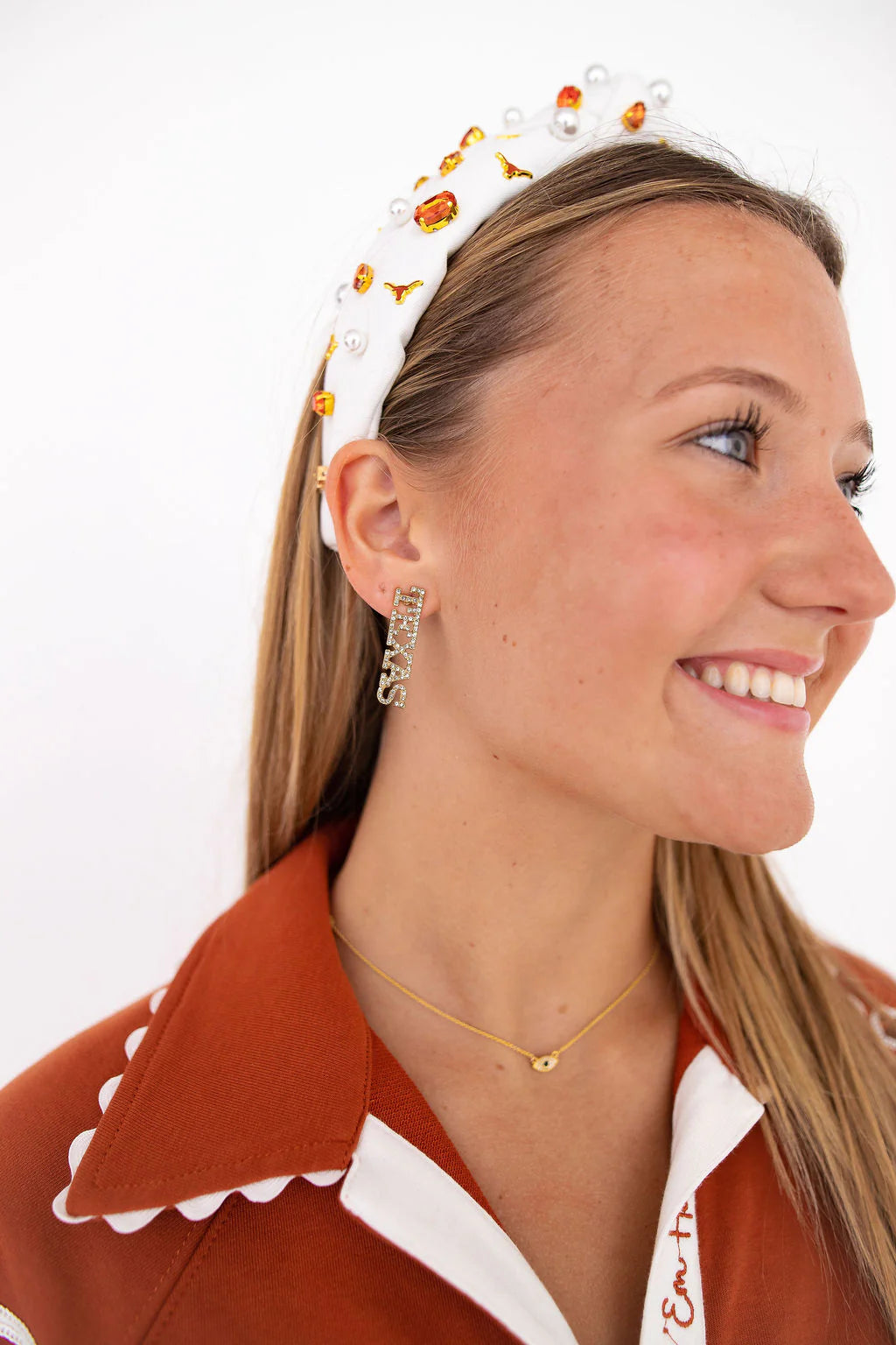 Texas Rhinestone Stud Earrings