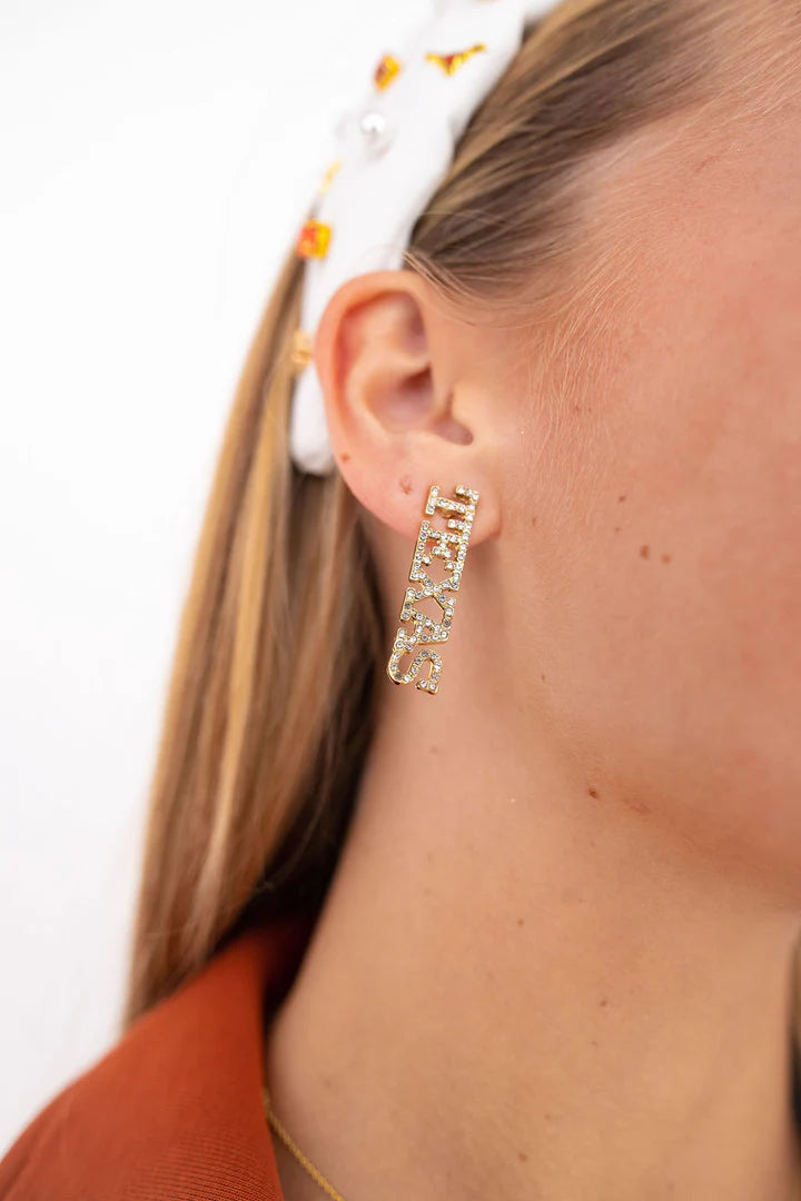 Texas Rhinestone Stud Earrings