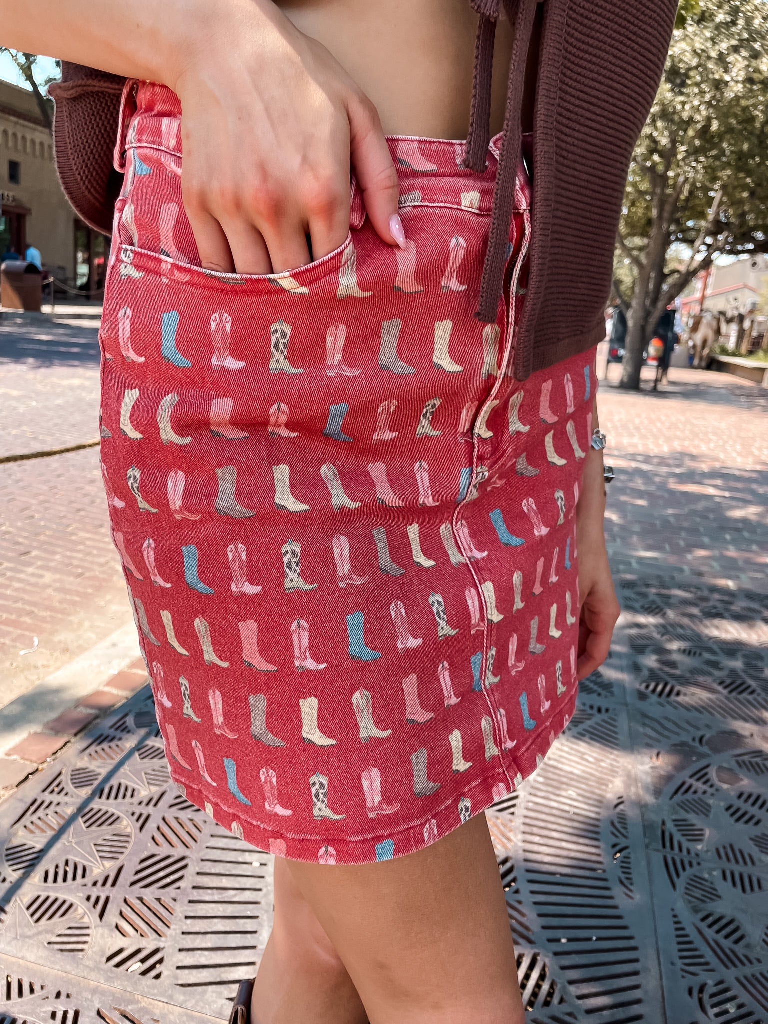 Cowboy Boots Mini Skirt