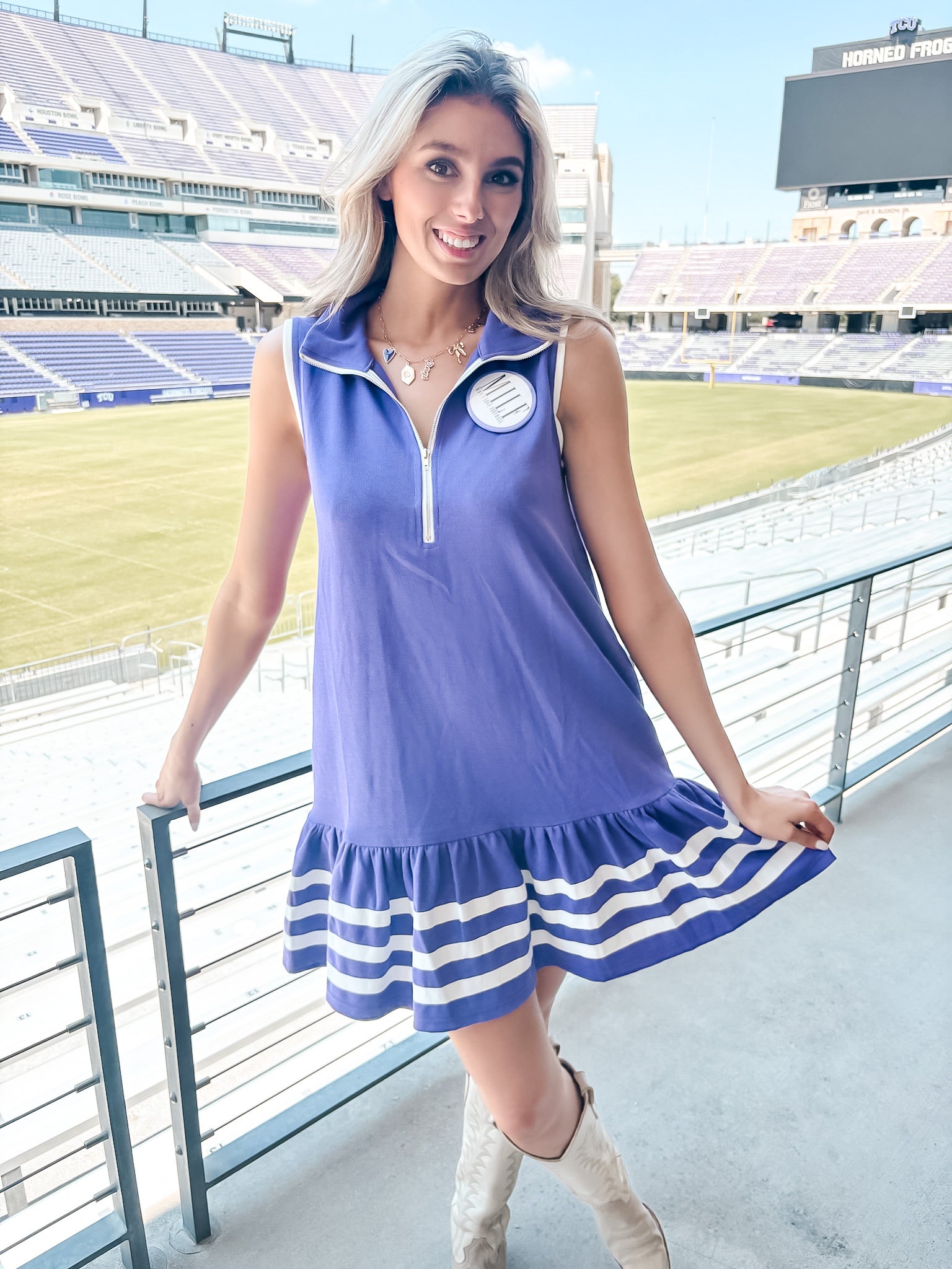 Quarter Zip Game Day Dress