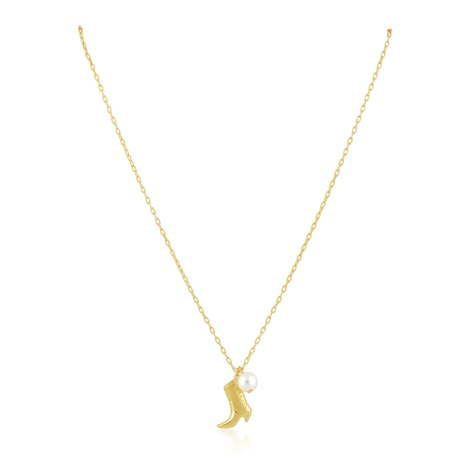 Boot 'N Pearl Necklace