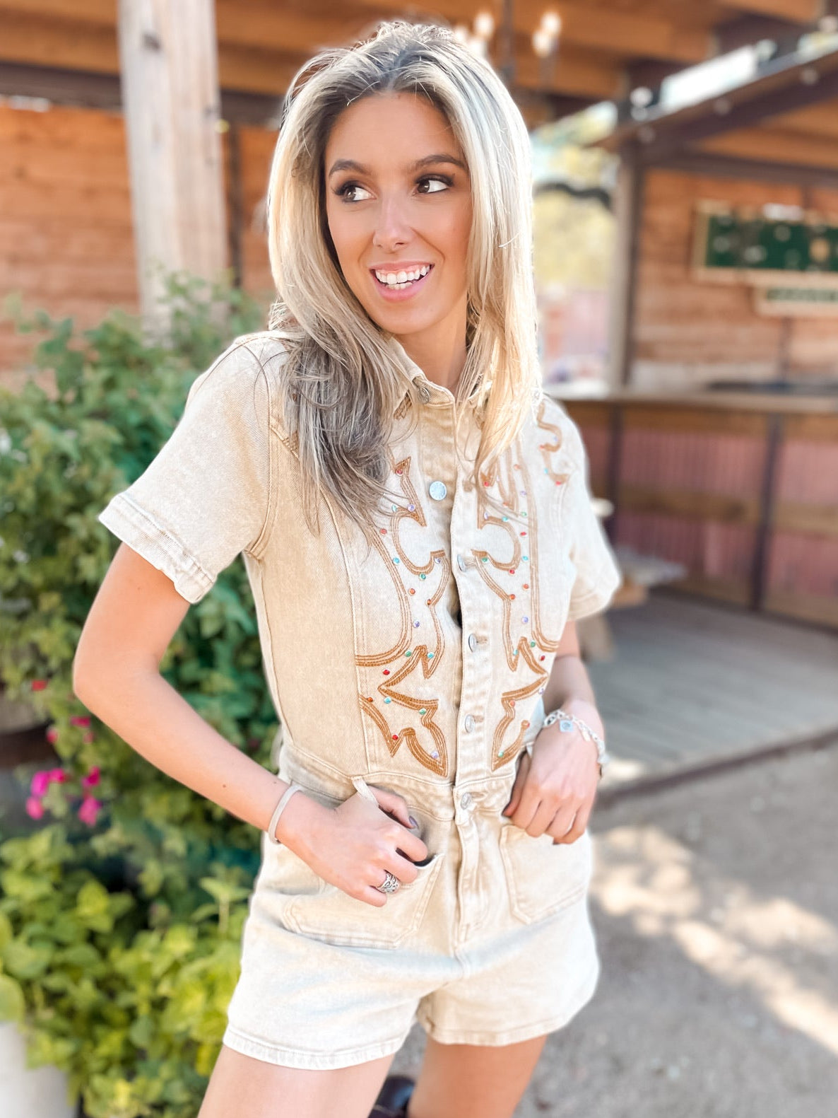 Stitches & Studs Romper