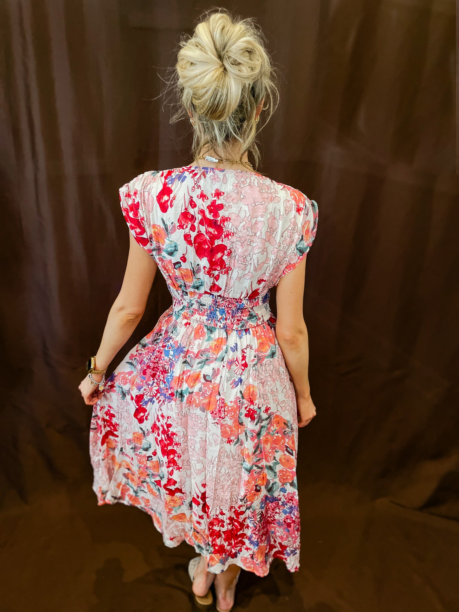 Whimsy Floral Dress Pink