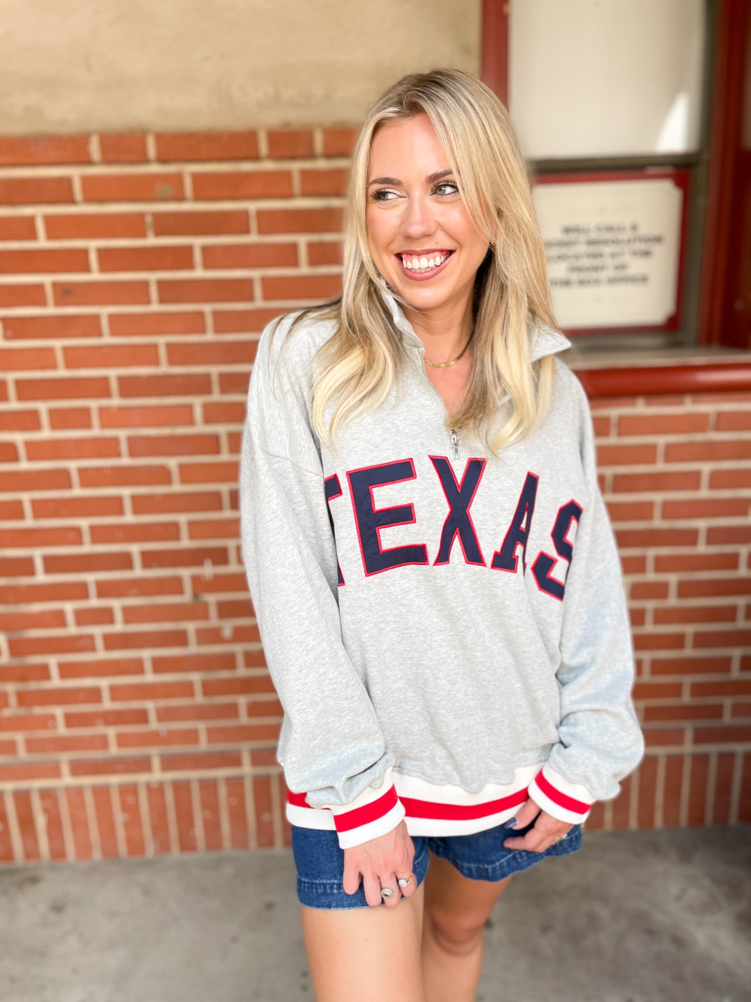 Texas Quarter Zip Sweatshirt