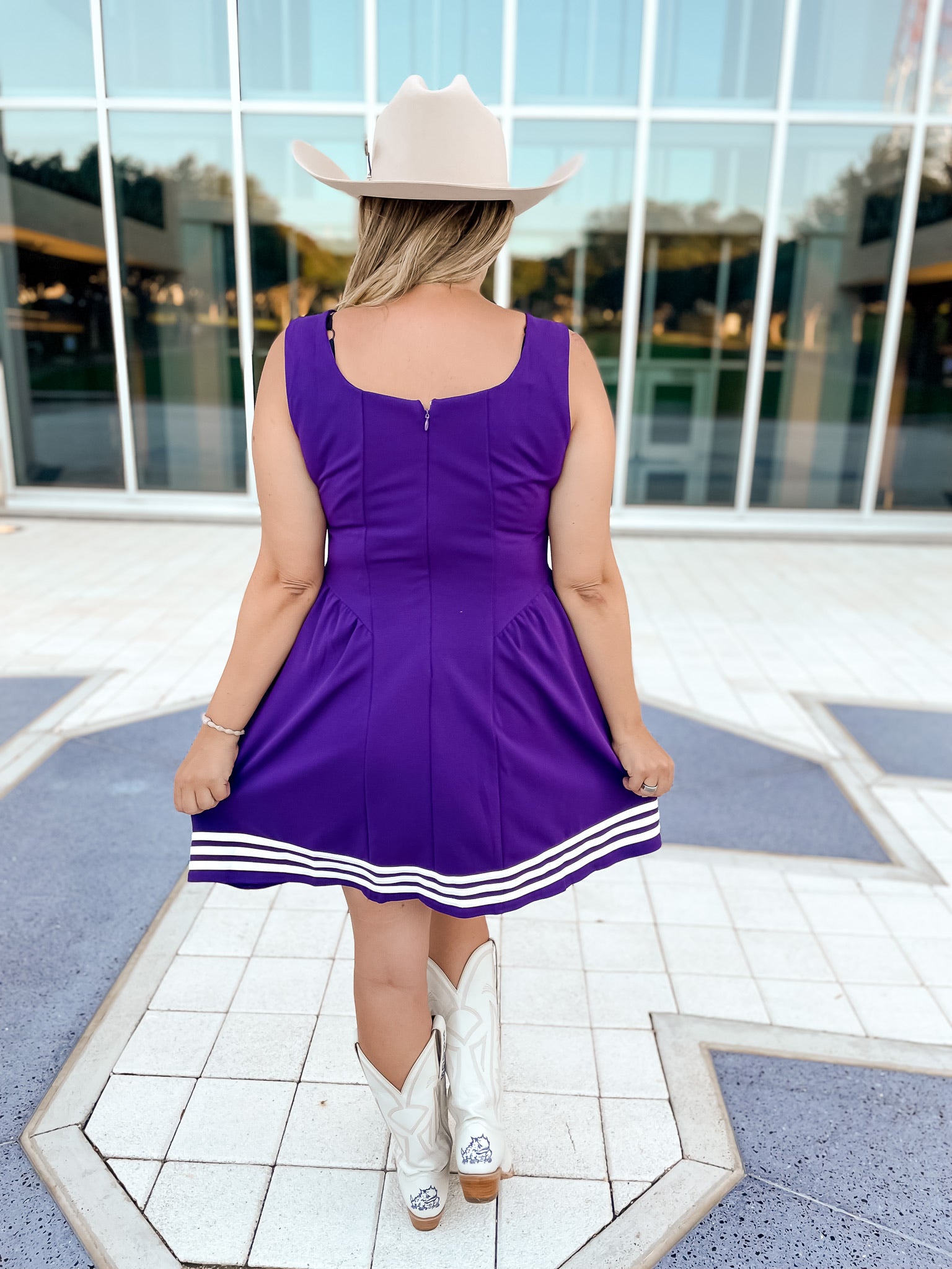 Square Neck Game Day Dress