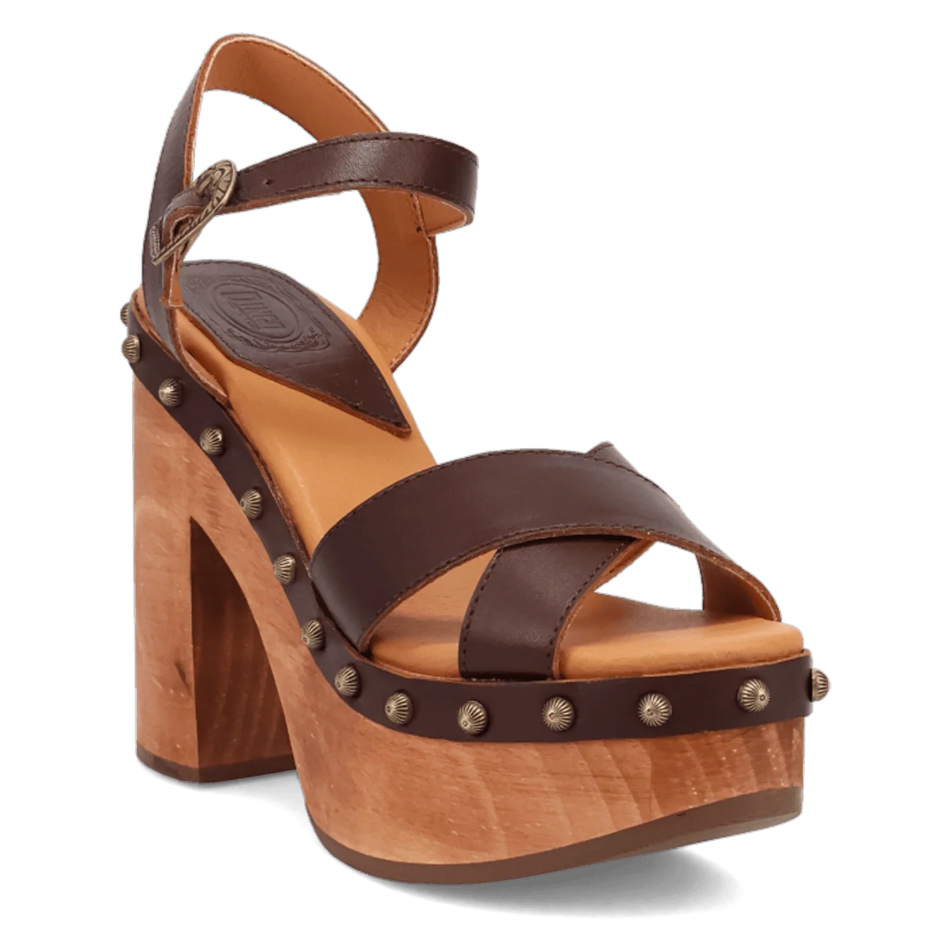 Lotus Wedge Heel - Brown